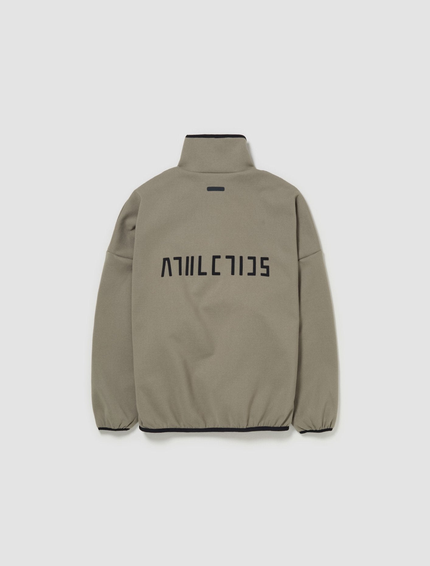 x Fear Of God Athletics Suede Fleece Half Zip Sweatshirt in Clay