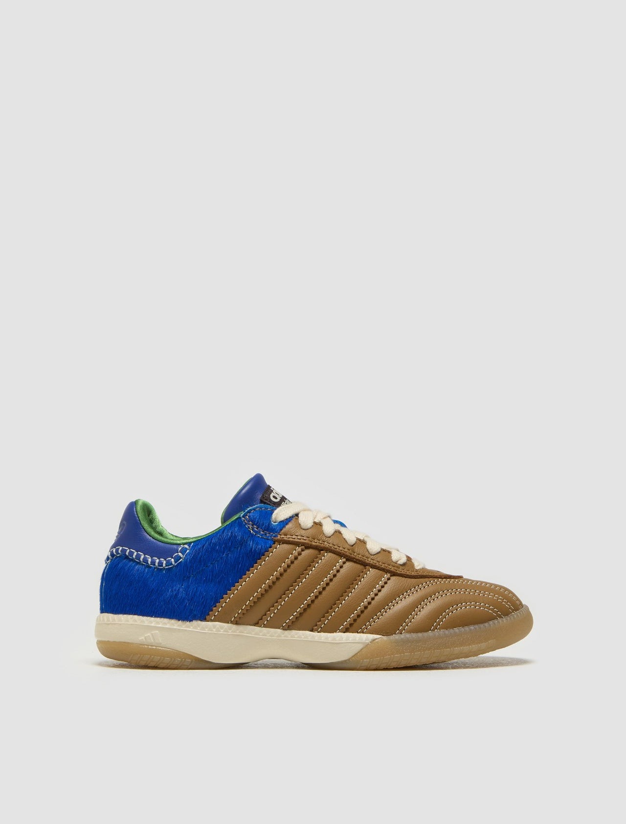 x Wales Bonner Samba Millennium Pony Sneaker in Brown & Blue