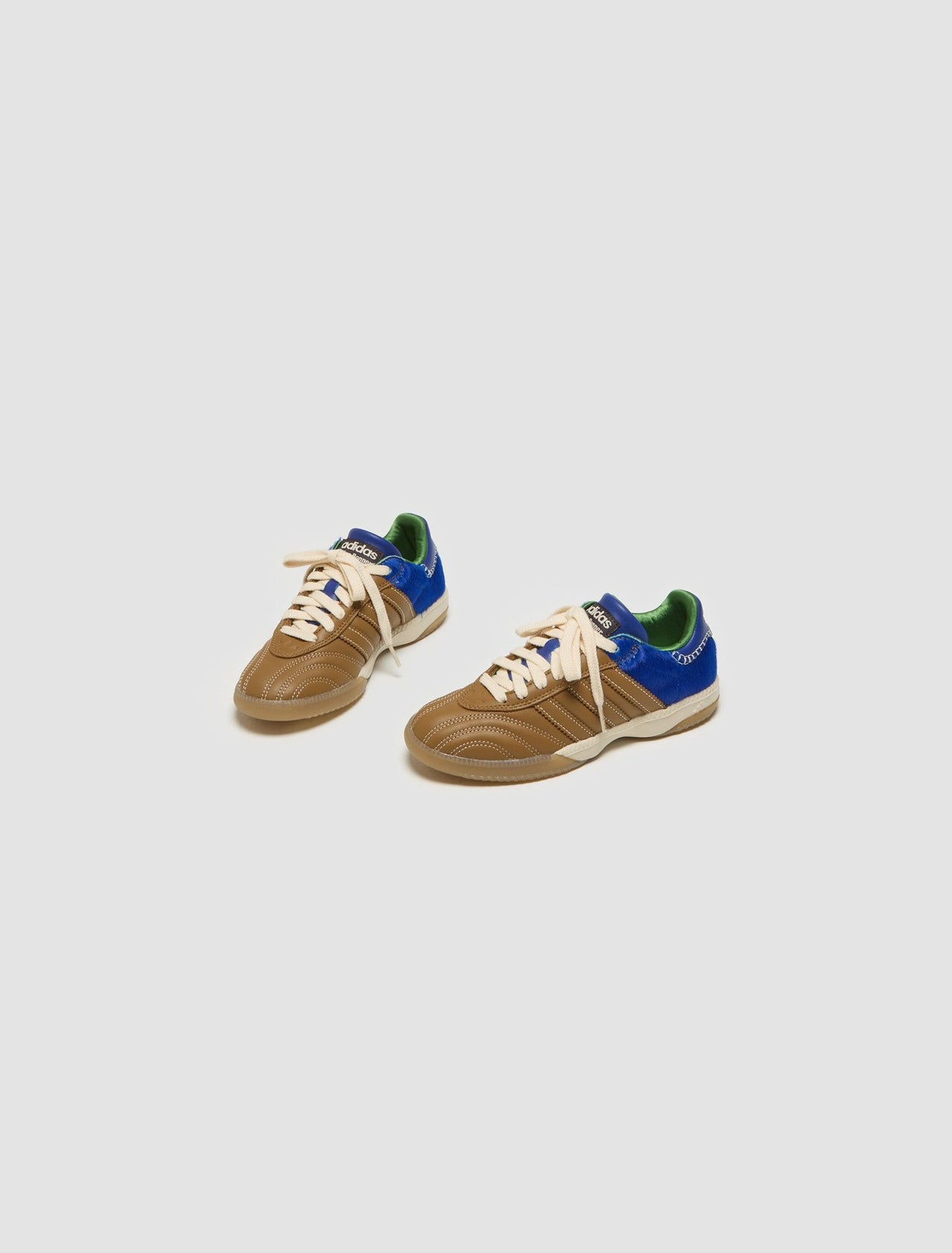 x Wales Bonner Samba Millennium Pony Sneaker in Brown & Blue