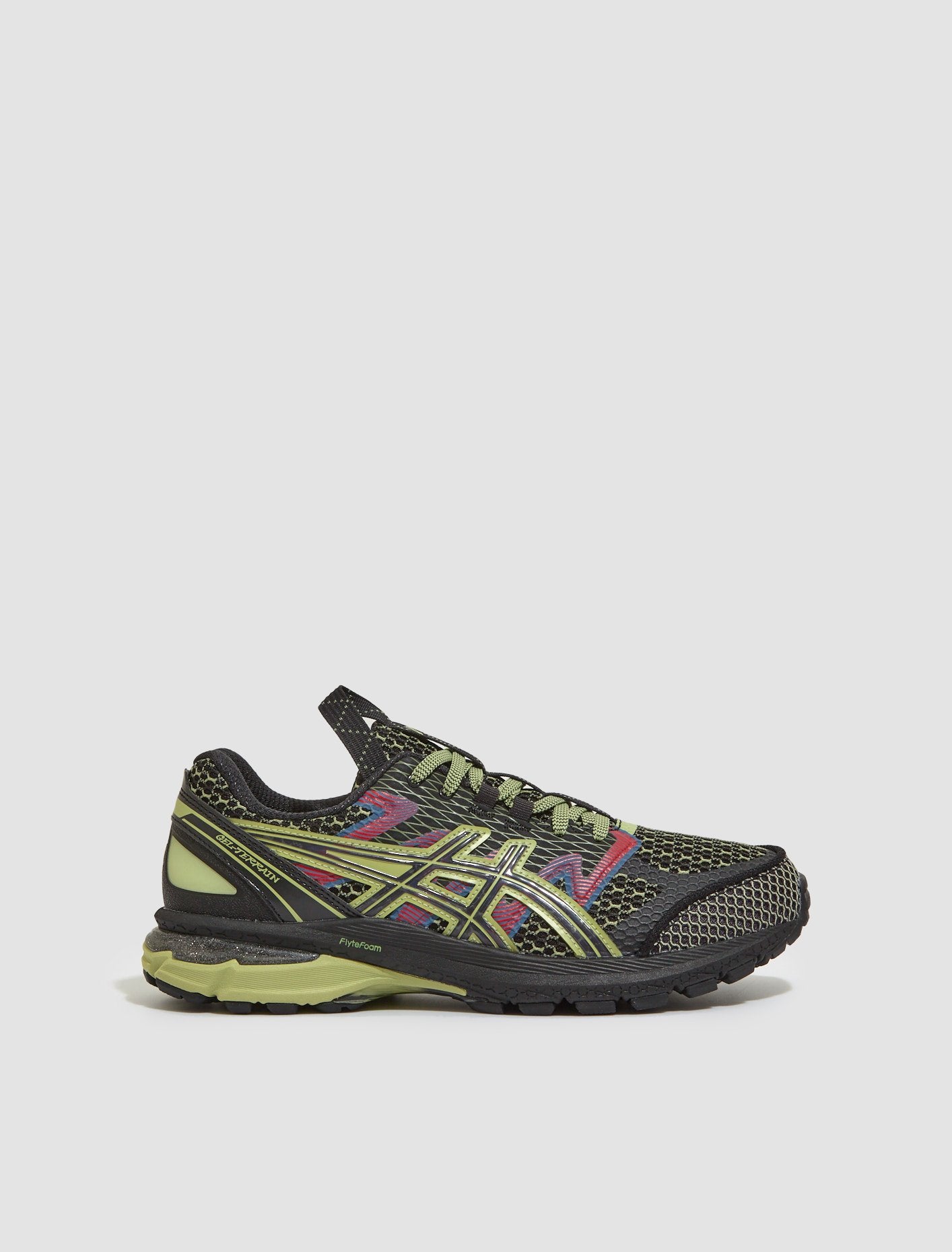 US4-S GEL-TERRAIN Sneaker in Black & Neon Lime