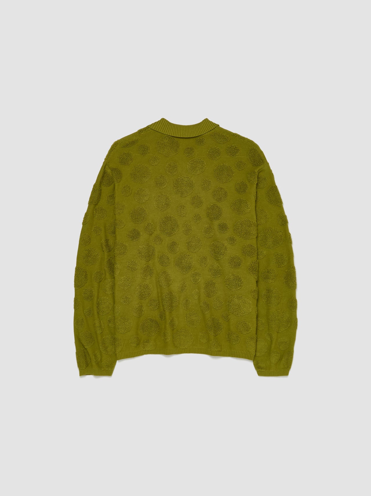 Dot Half Zip Sweater in Moss