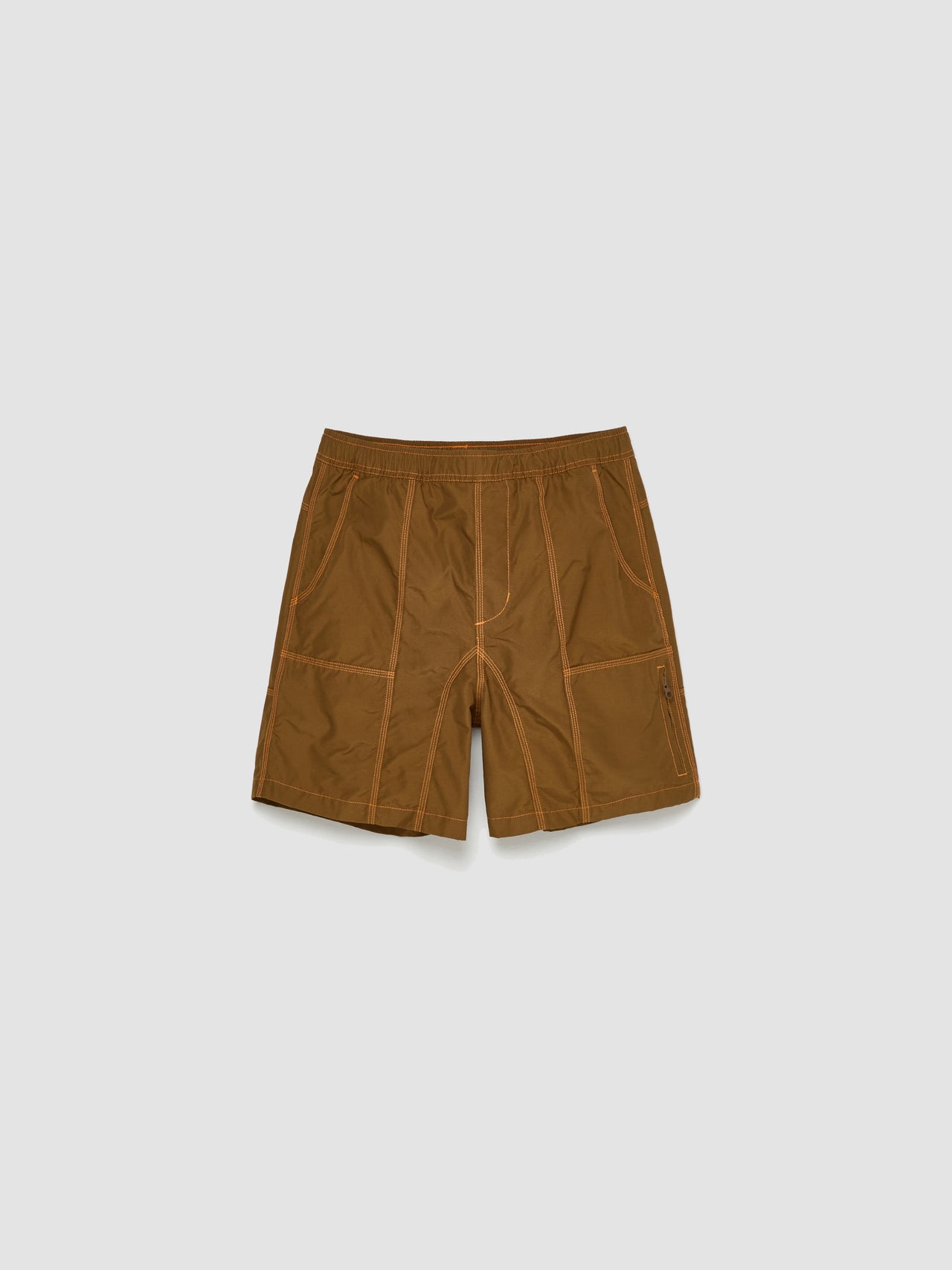 Triple Needle Bishop Shorts in Sepia