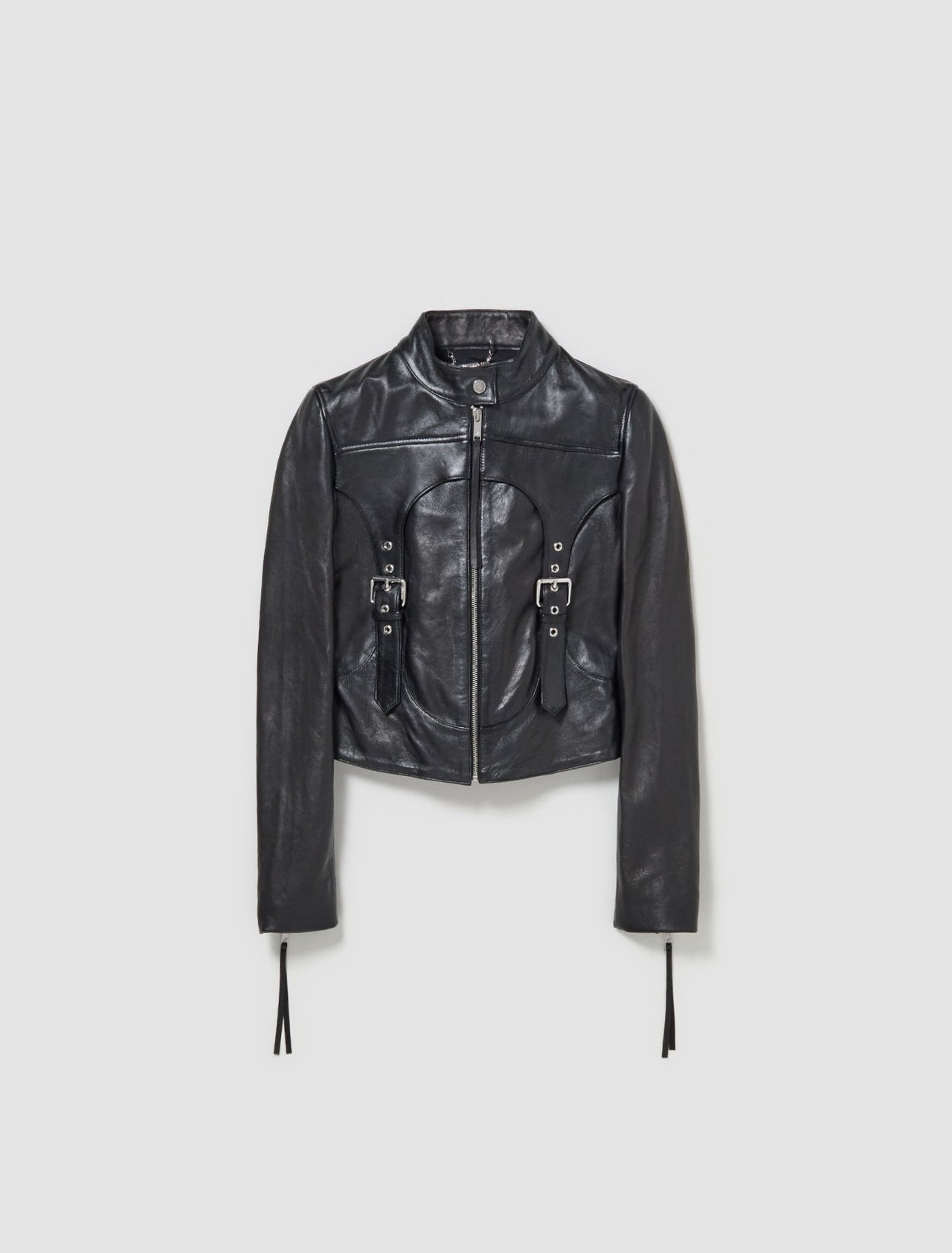 Biker Jacket with Guêpière Pattern in Black