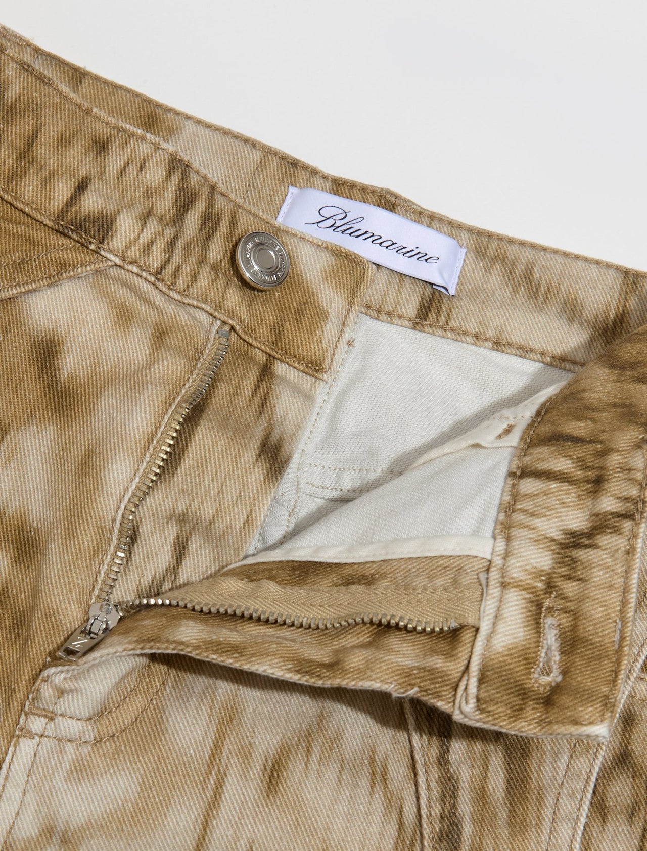 Printed Pants with Guepiere Pattern in Sand