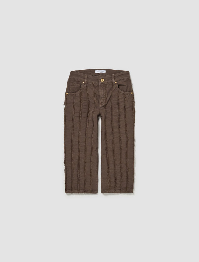 Pant Row Edge Tape Trousers in Mud