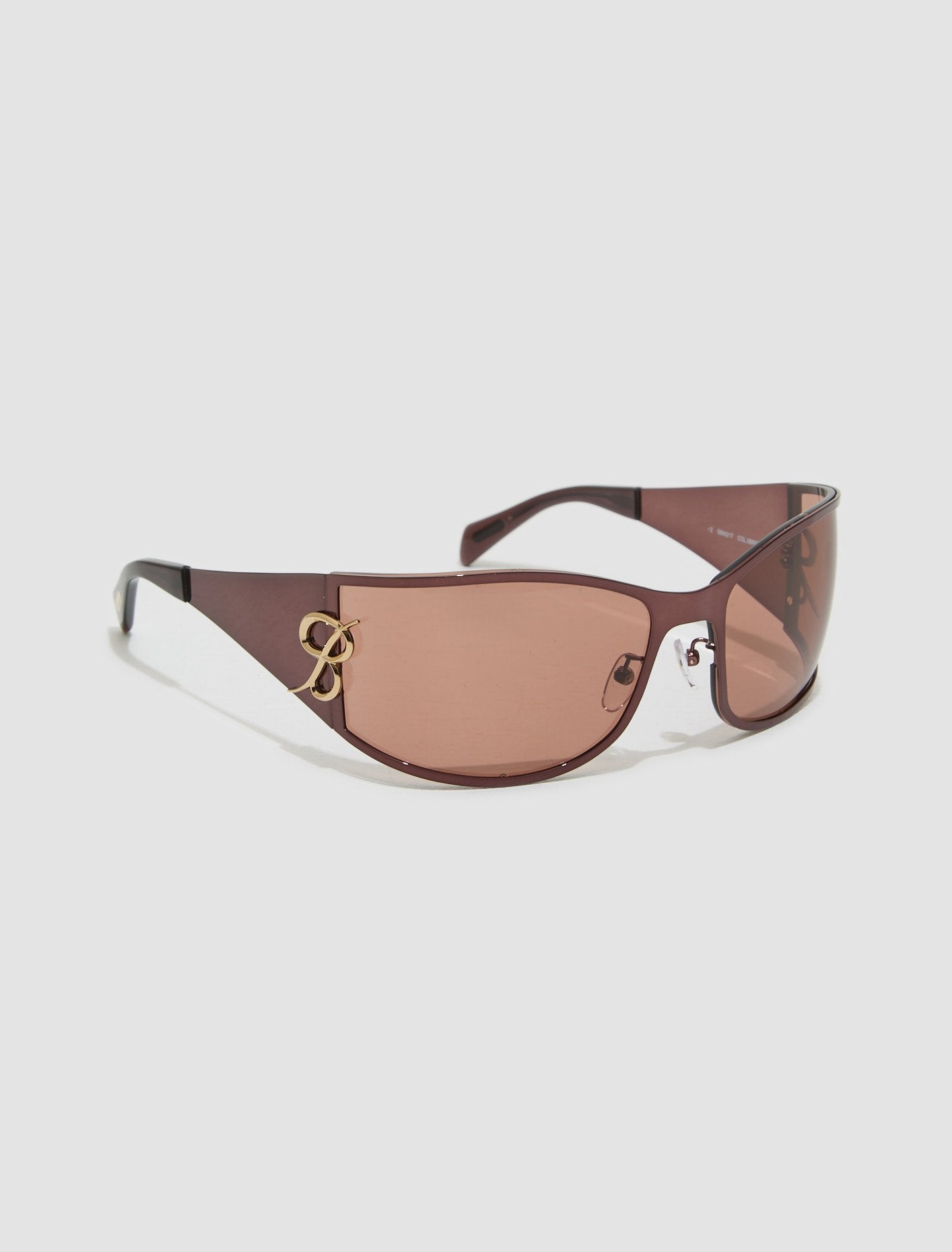 Metal Wrap-Around Sunglasses in Port Royale