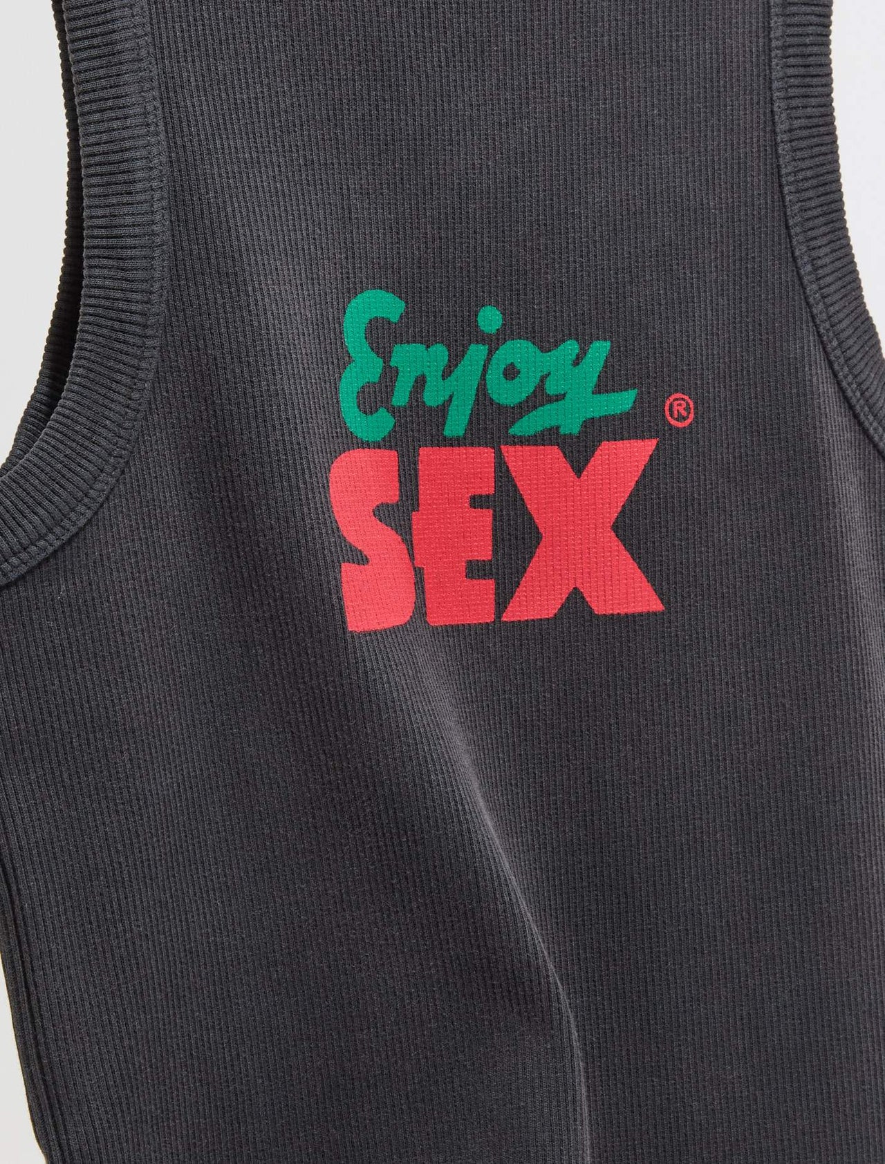 Enjoy! Tank Top in Washed Black