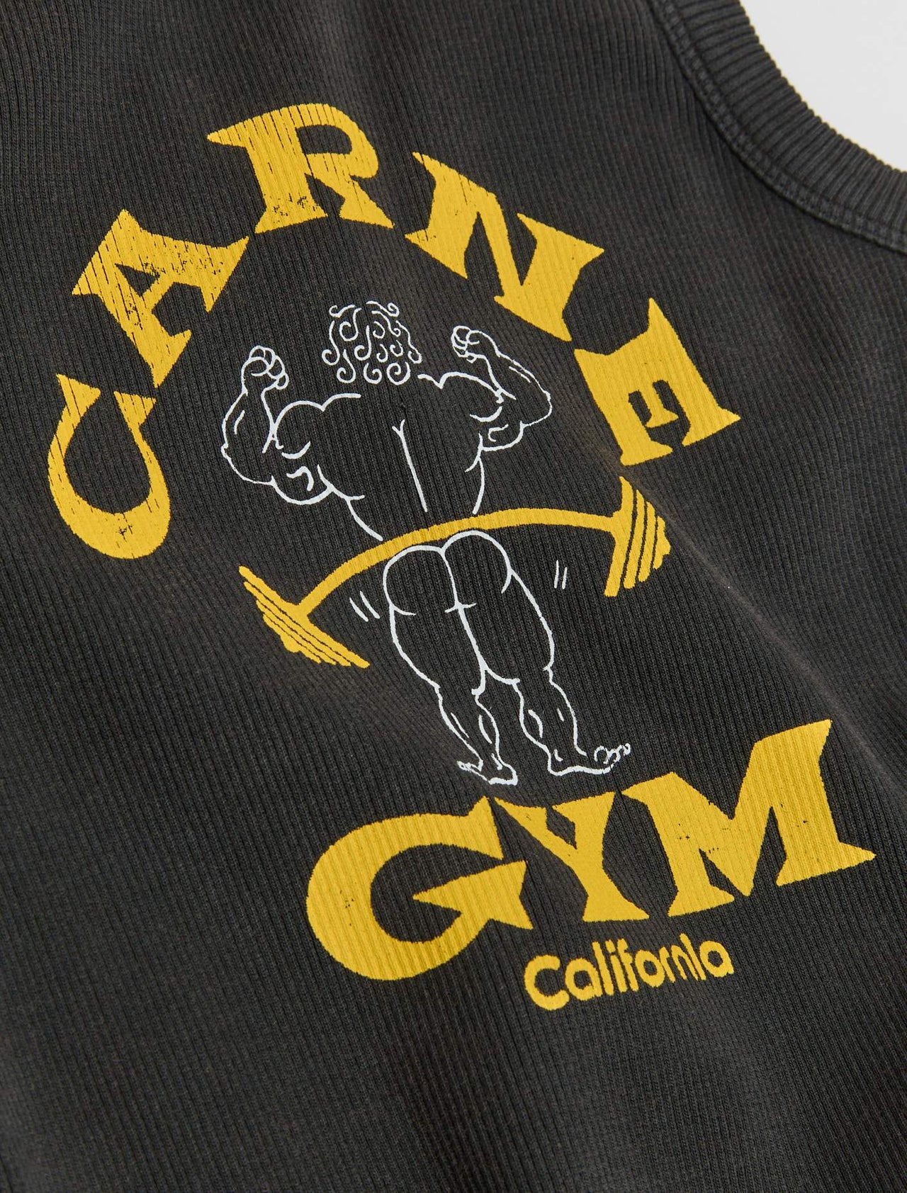 Carne Gym Tank Top in Washed Black