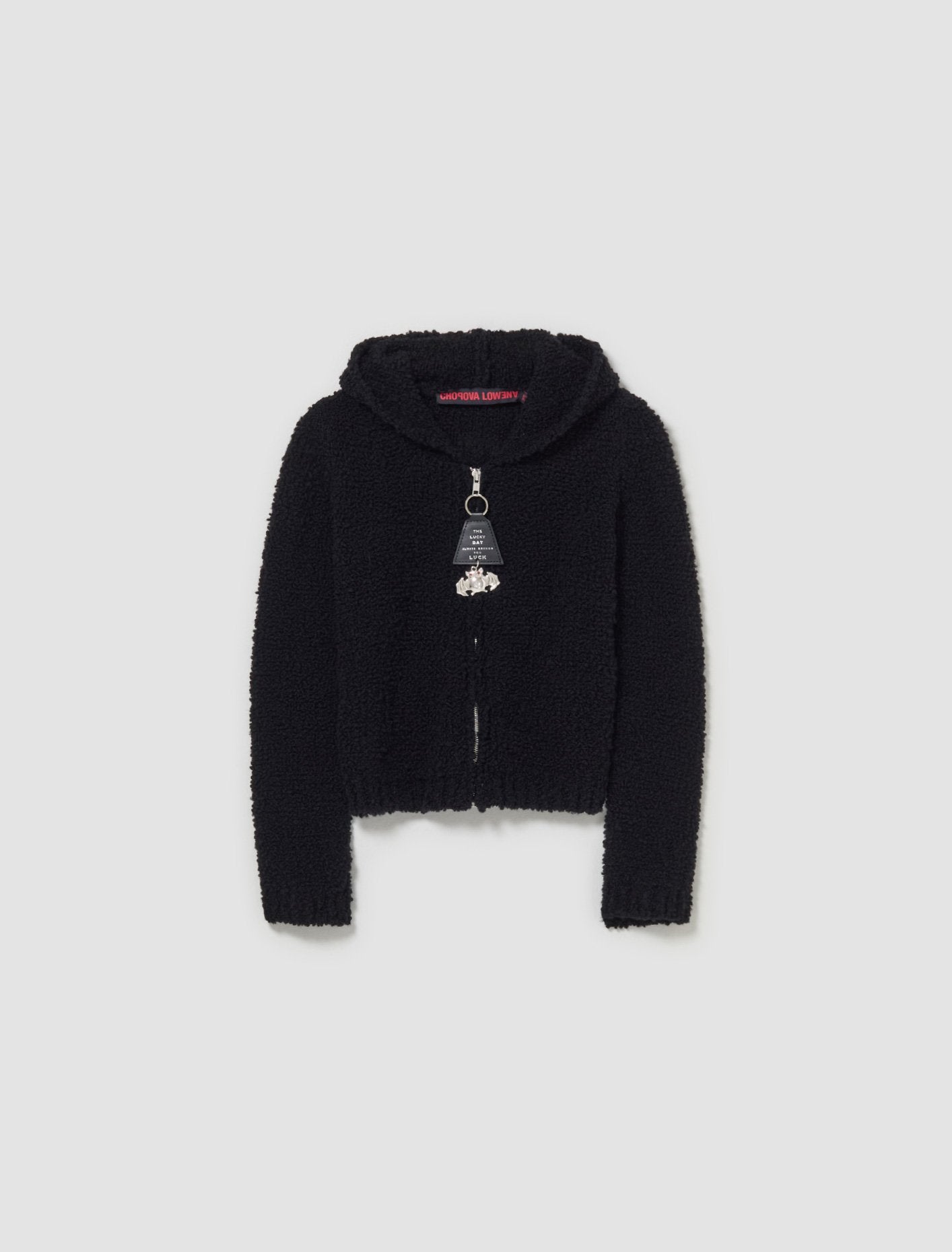 May Black Boucle Cardigan in Black