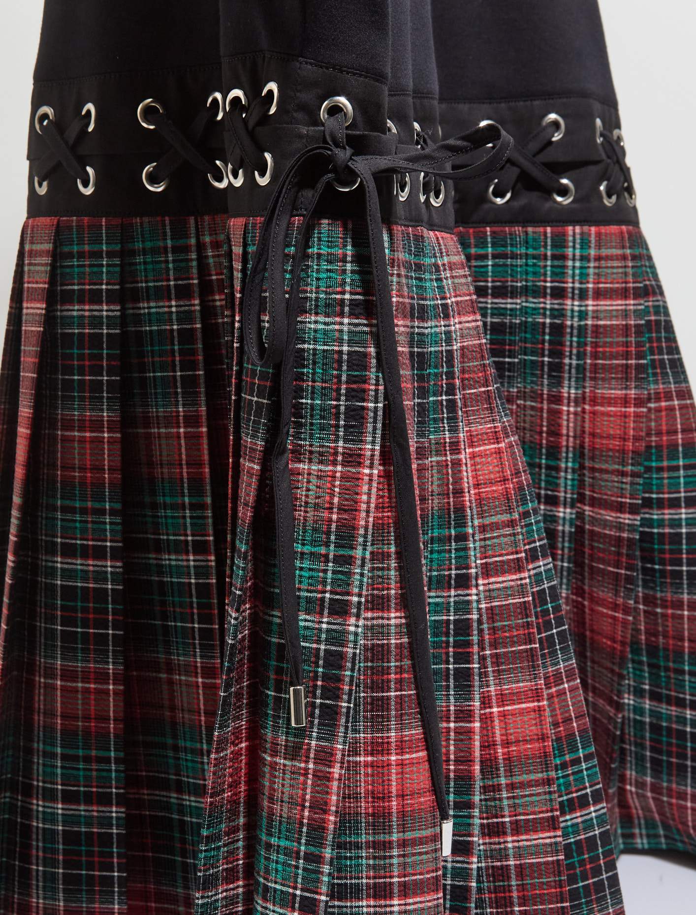 Solus Dress in Black & Tartan