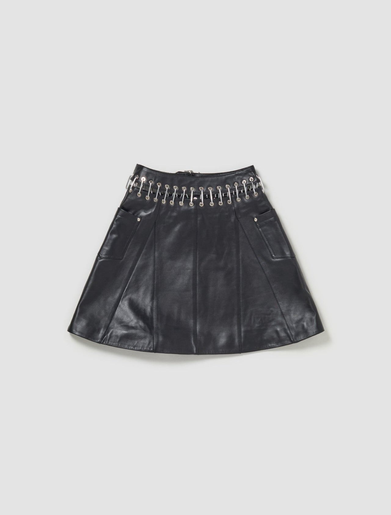 Spingo Leather Skirt in Black