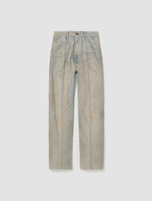 D-Chino-Work-S Trousers in Blue Denim