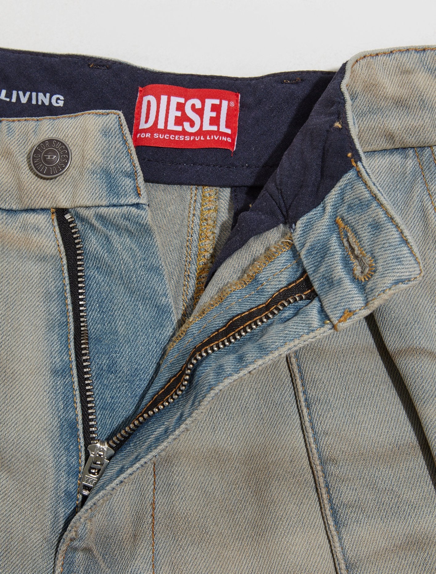 D-Chino-Work-S Trousers in Blue Denim