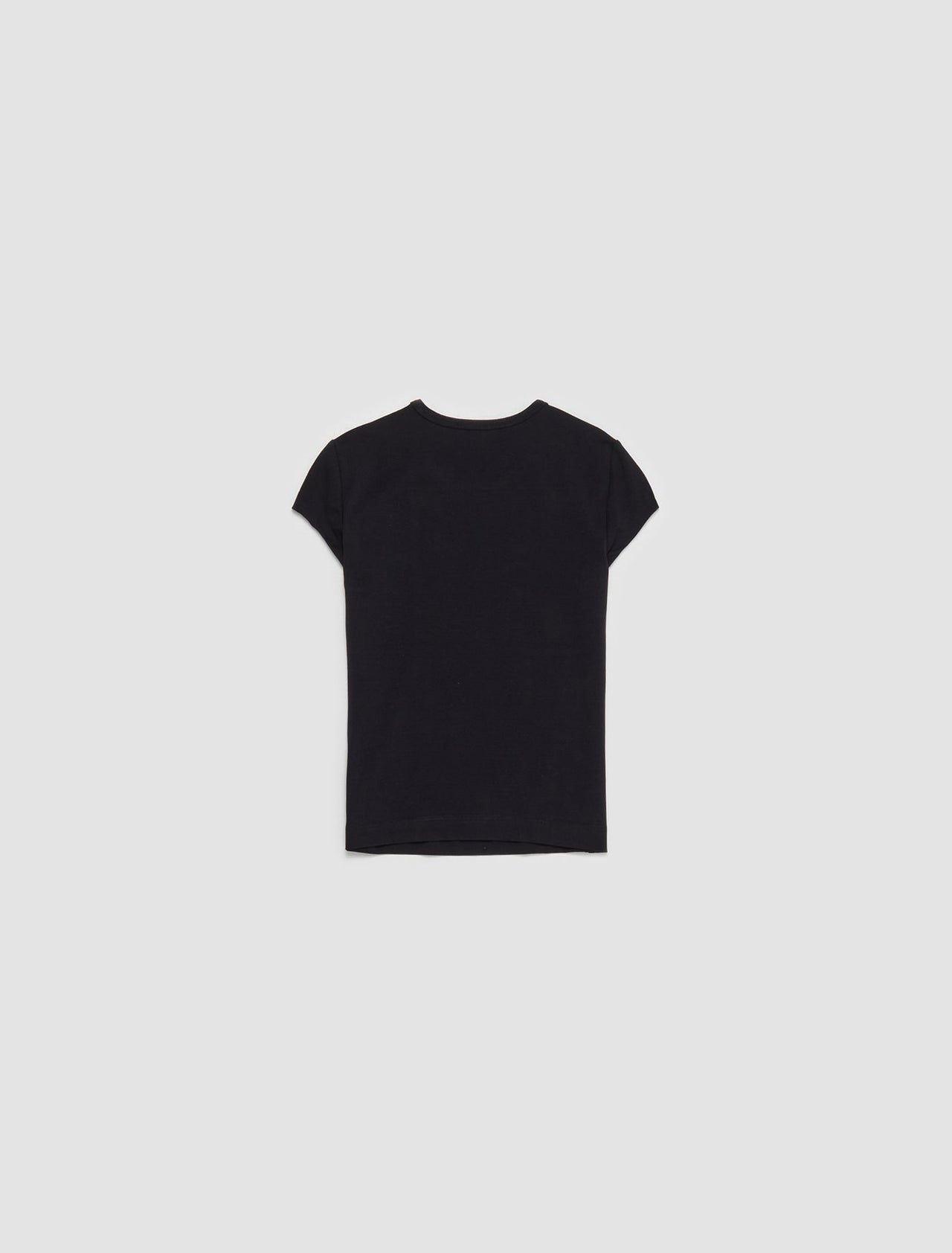 T-Shirt with Cutout Logo in Black