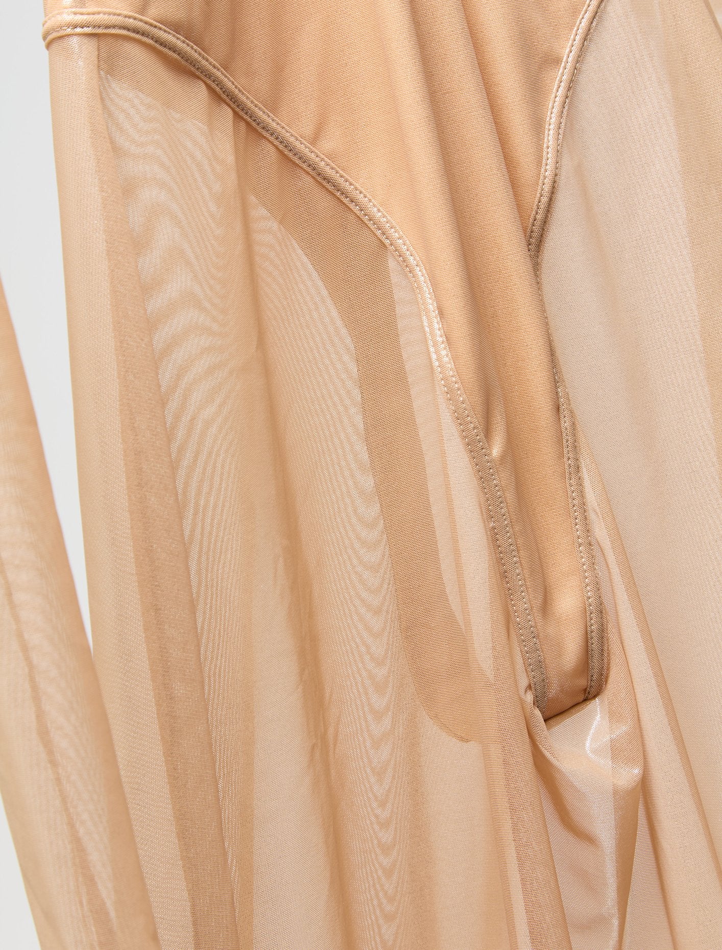 Sheer Maxi Dress in Beige