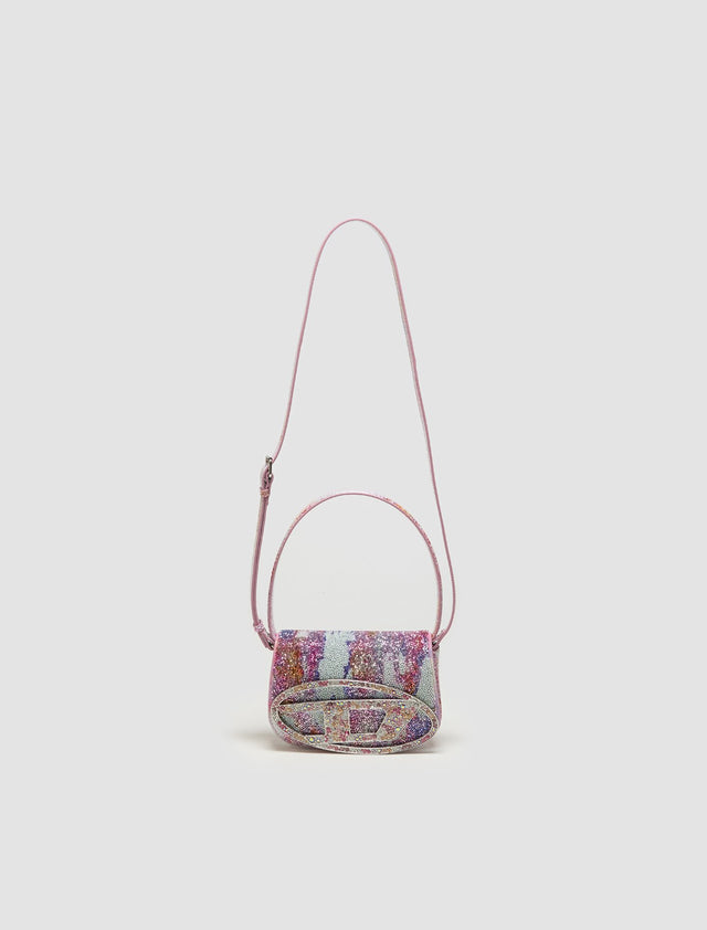 1Dr Embellished Shoulder Bag in Multicolor Pink