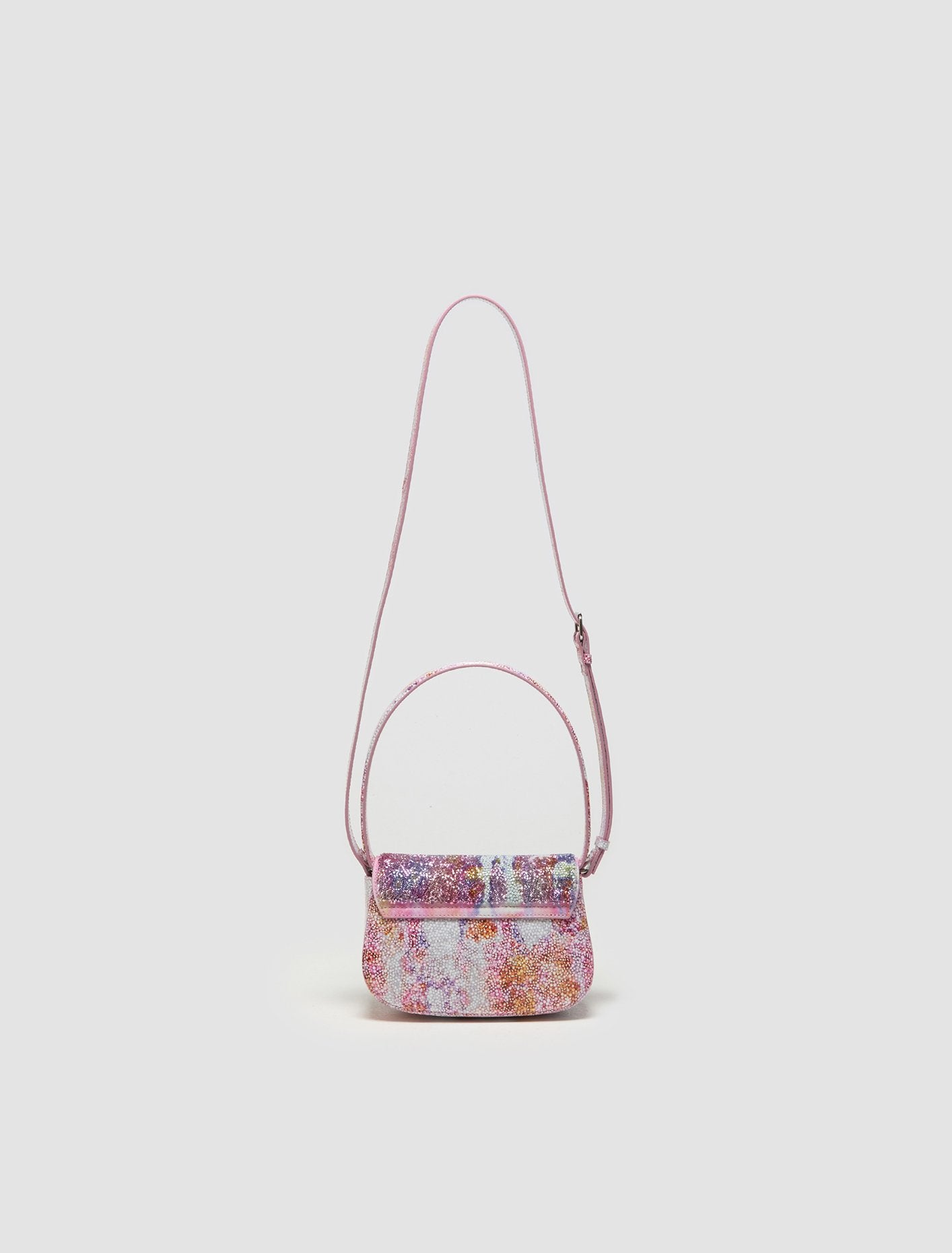 1Dr Embellished Shoulder Bag in Multicolor Pink