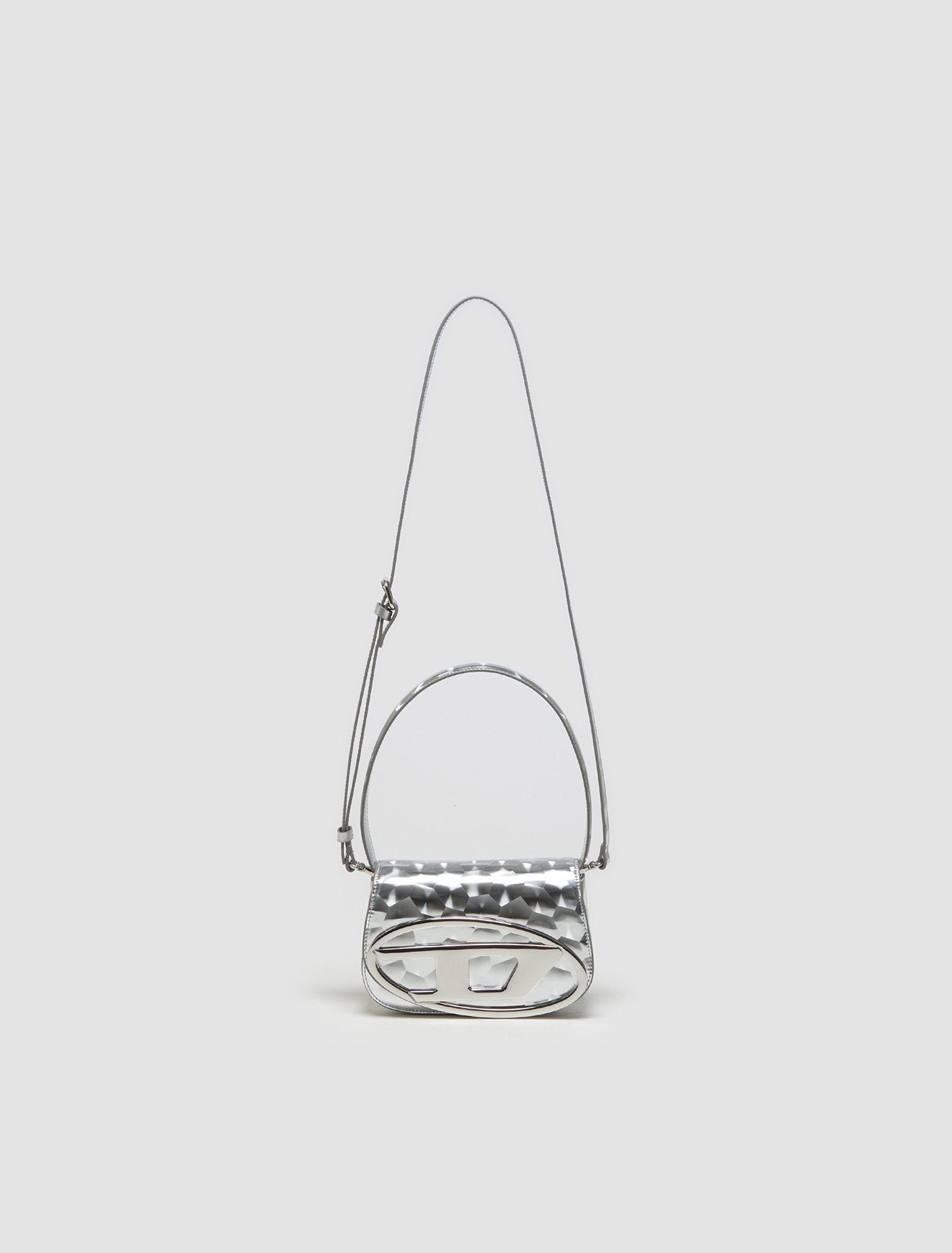 1Dr Shoulder Bag in Textured Silver