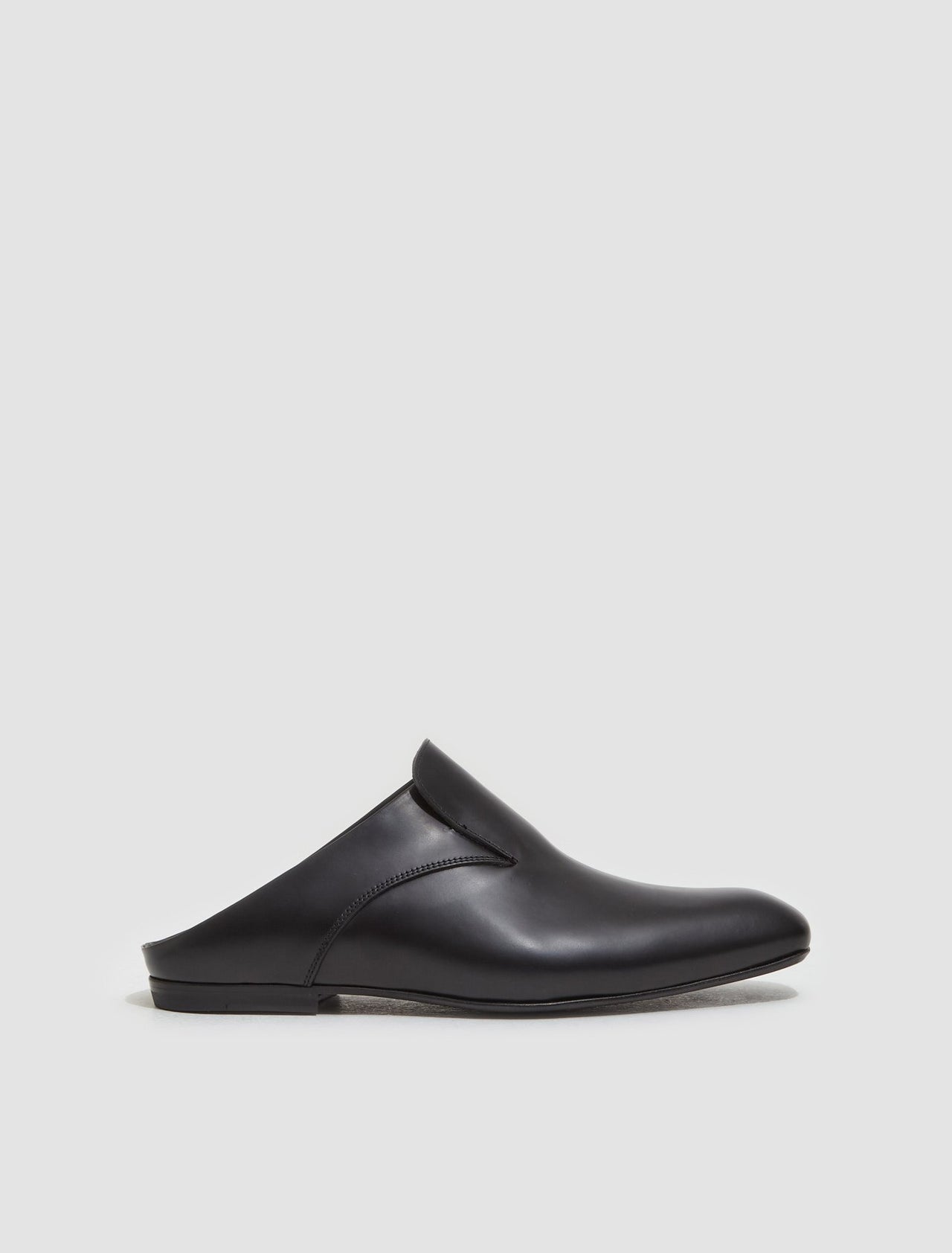 Paneled Mules in Black