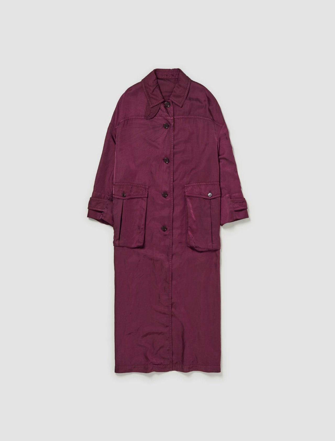 Reston Long Coat in Burgundy