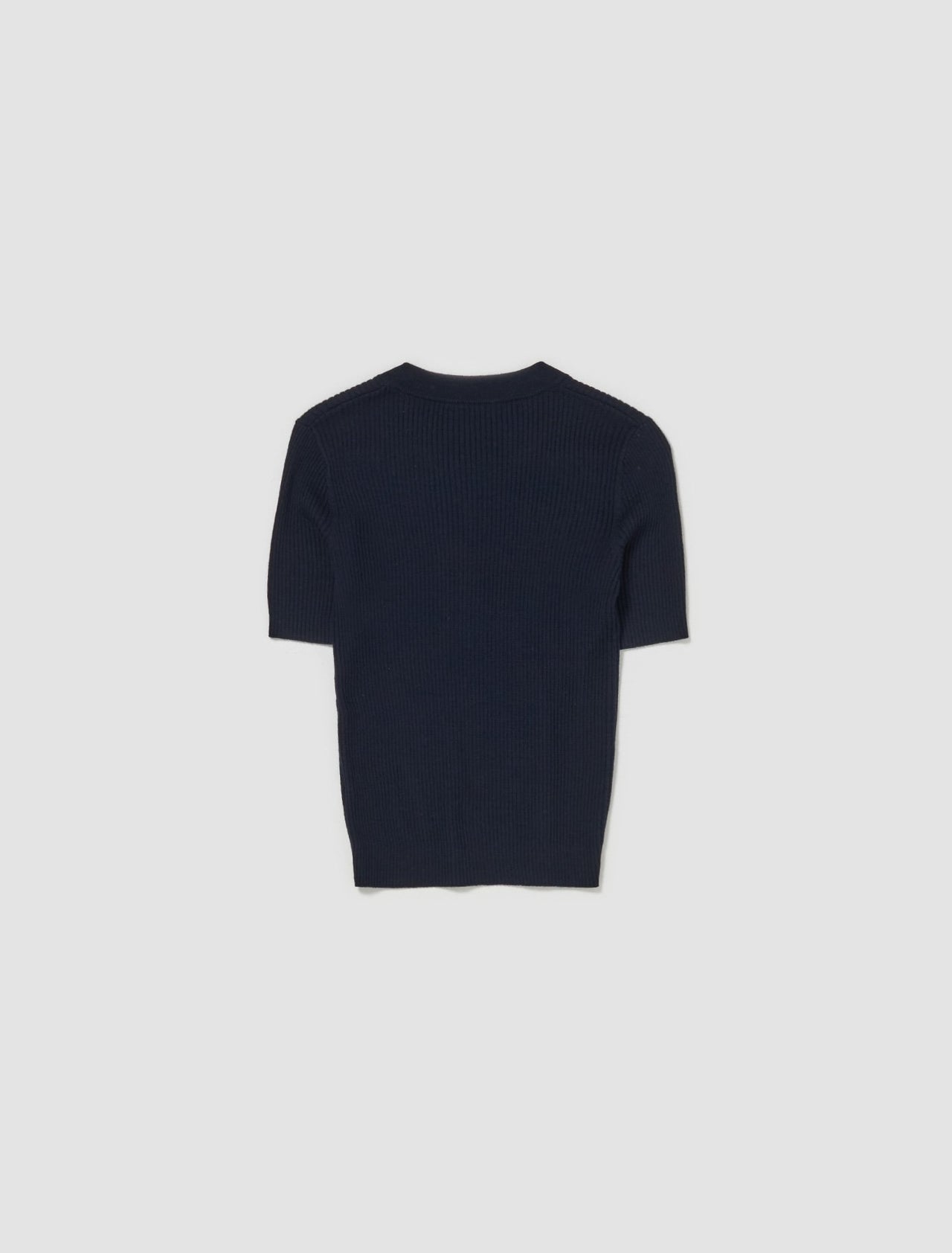 Taru Lace-Up T-Shirt in Navy