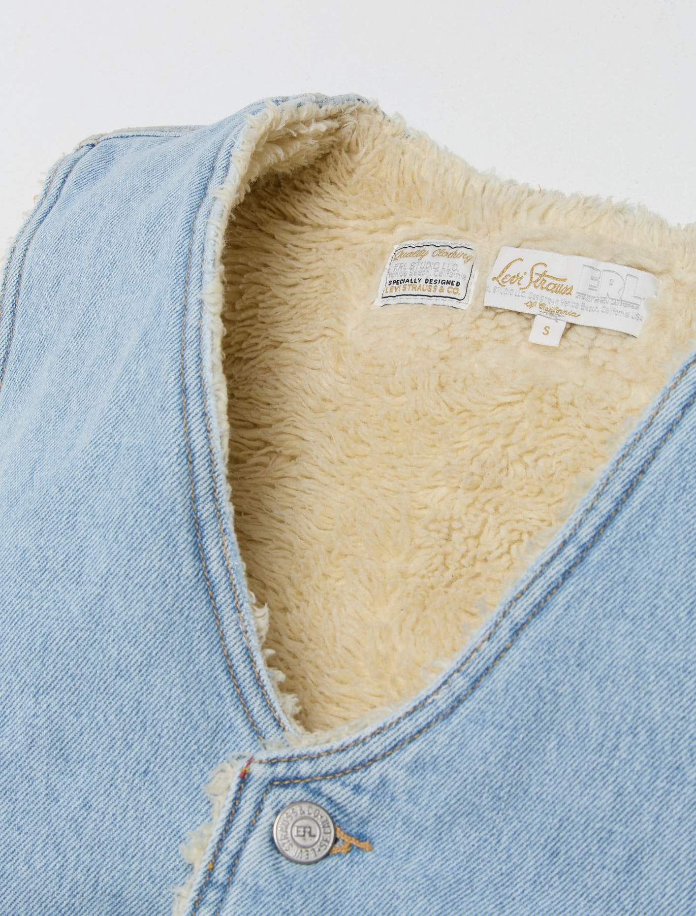 x Levi's Woven Sherpa Vest in Denim