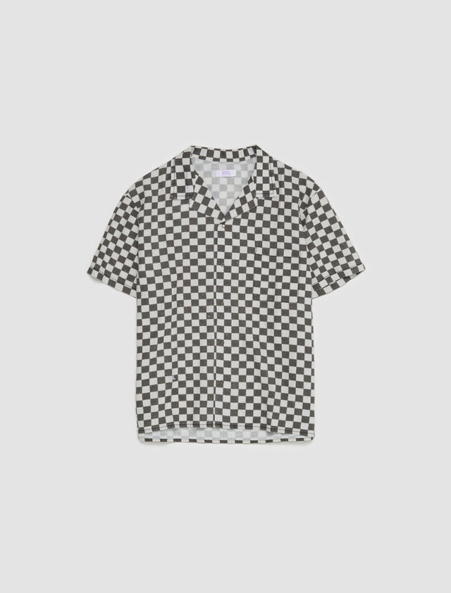 Printed Hawaian Shirt in Checker
