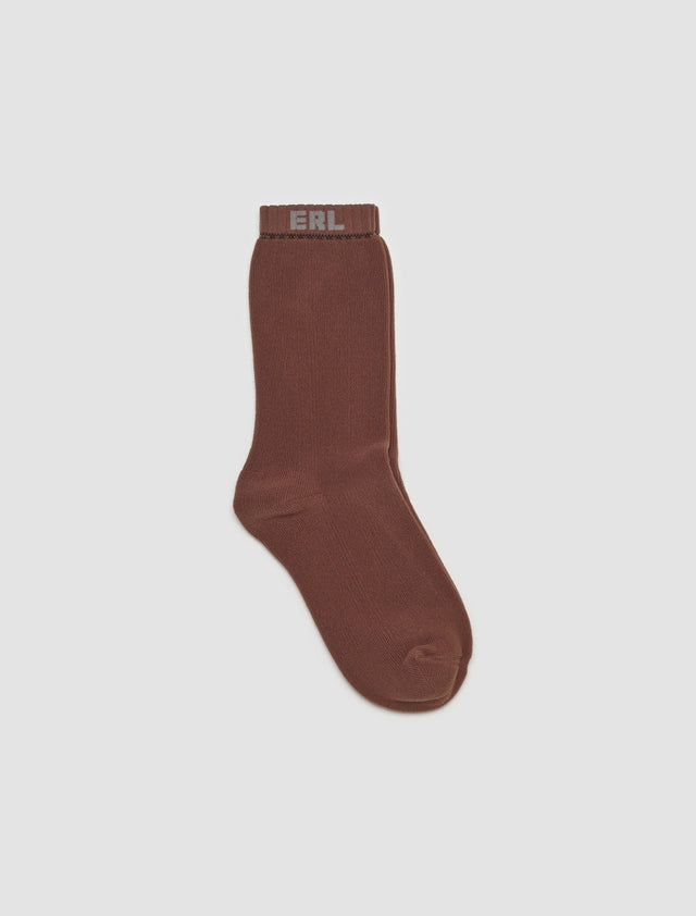Knit Socks in Brown