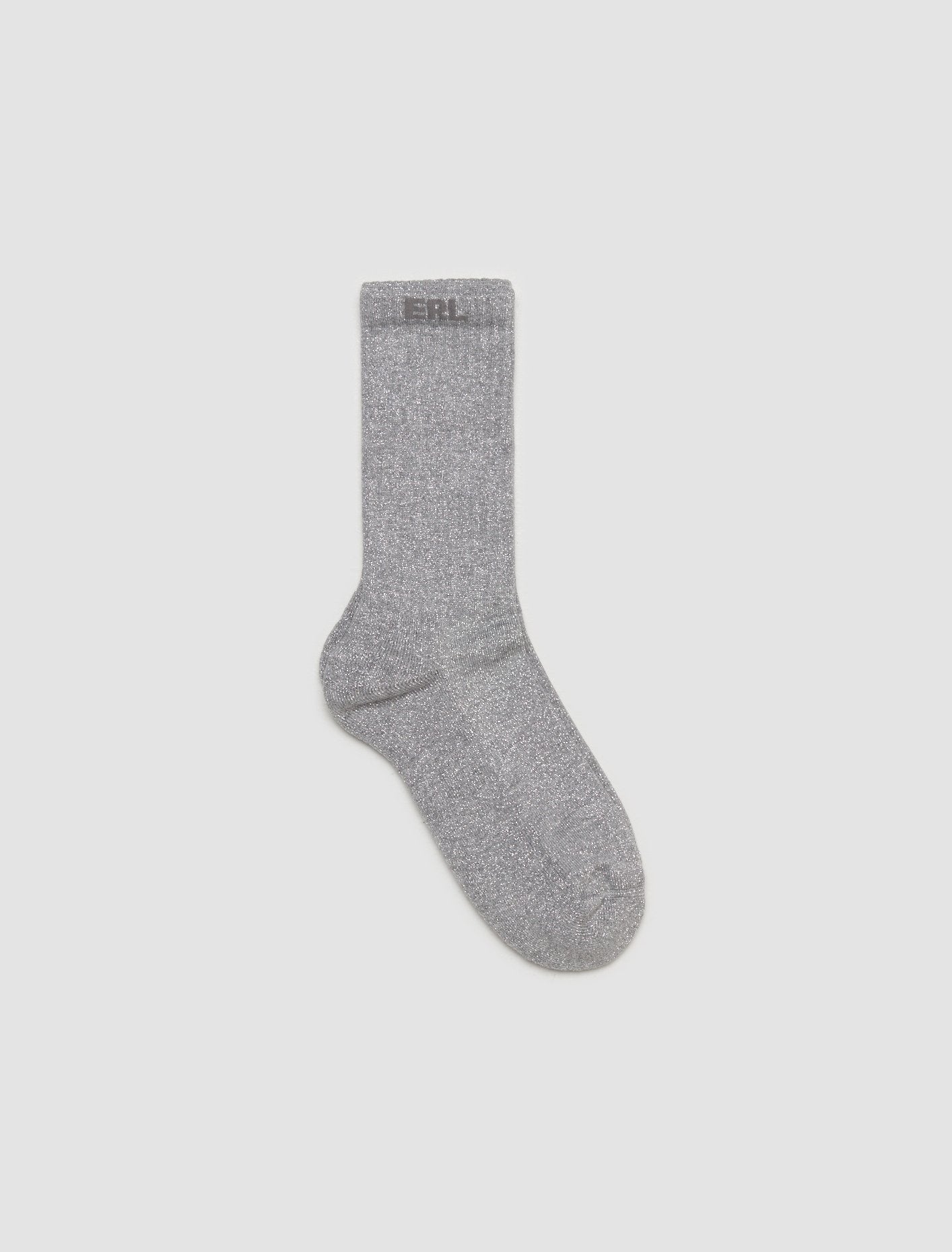 Knit Socks in Silver