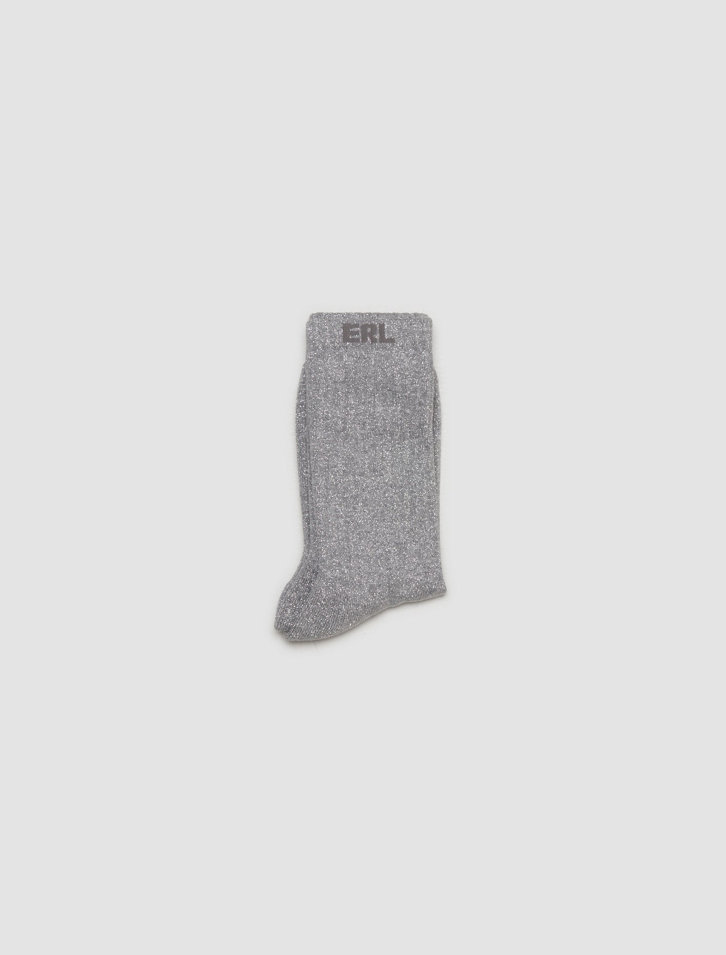 Knit Socks in Silver