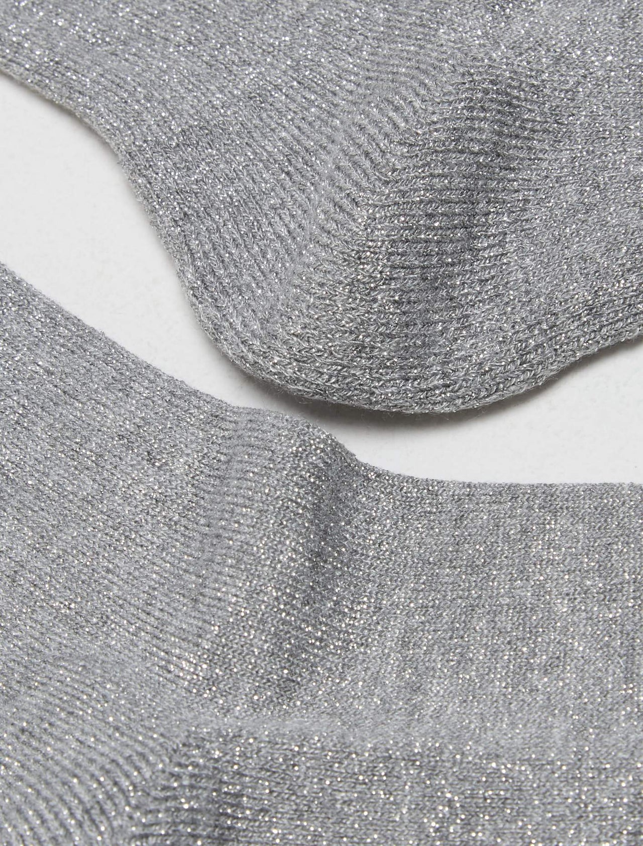 Knit Socks in Silver