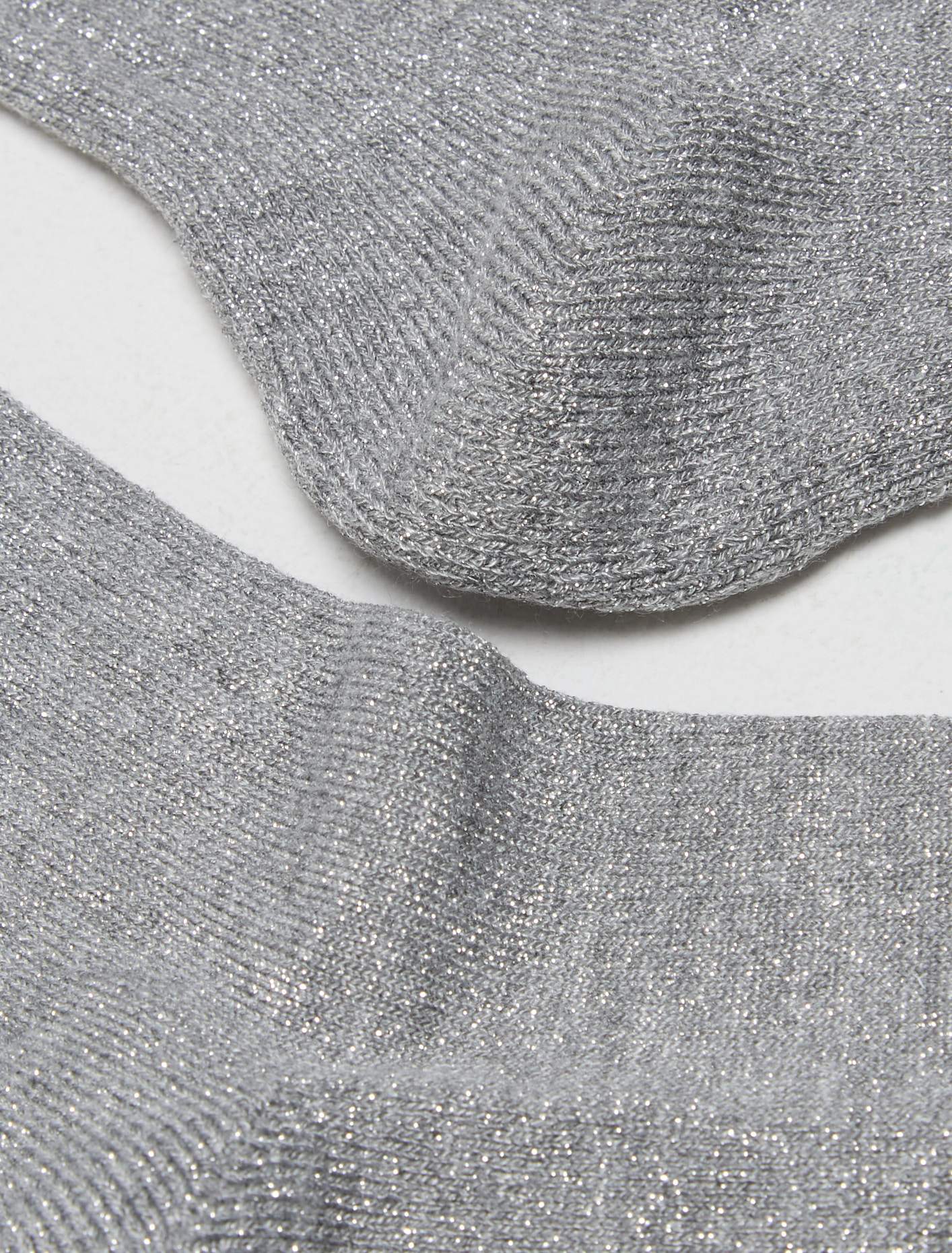 Knit Socks in Silver