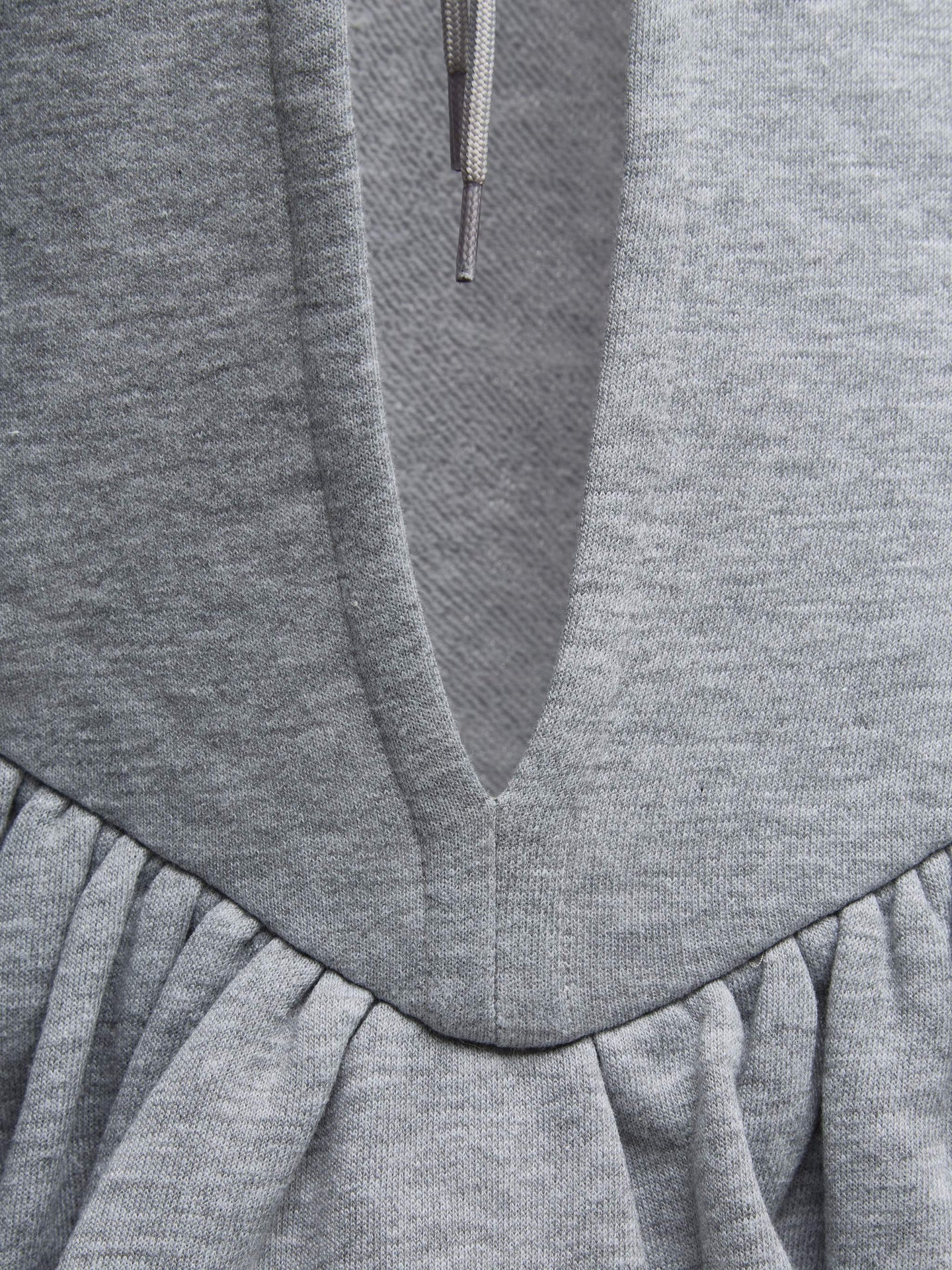 Irina Cut-Out Hoodie in Grey Melange