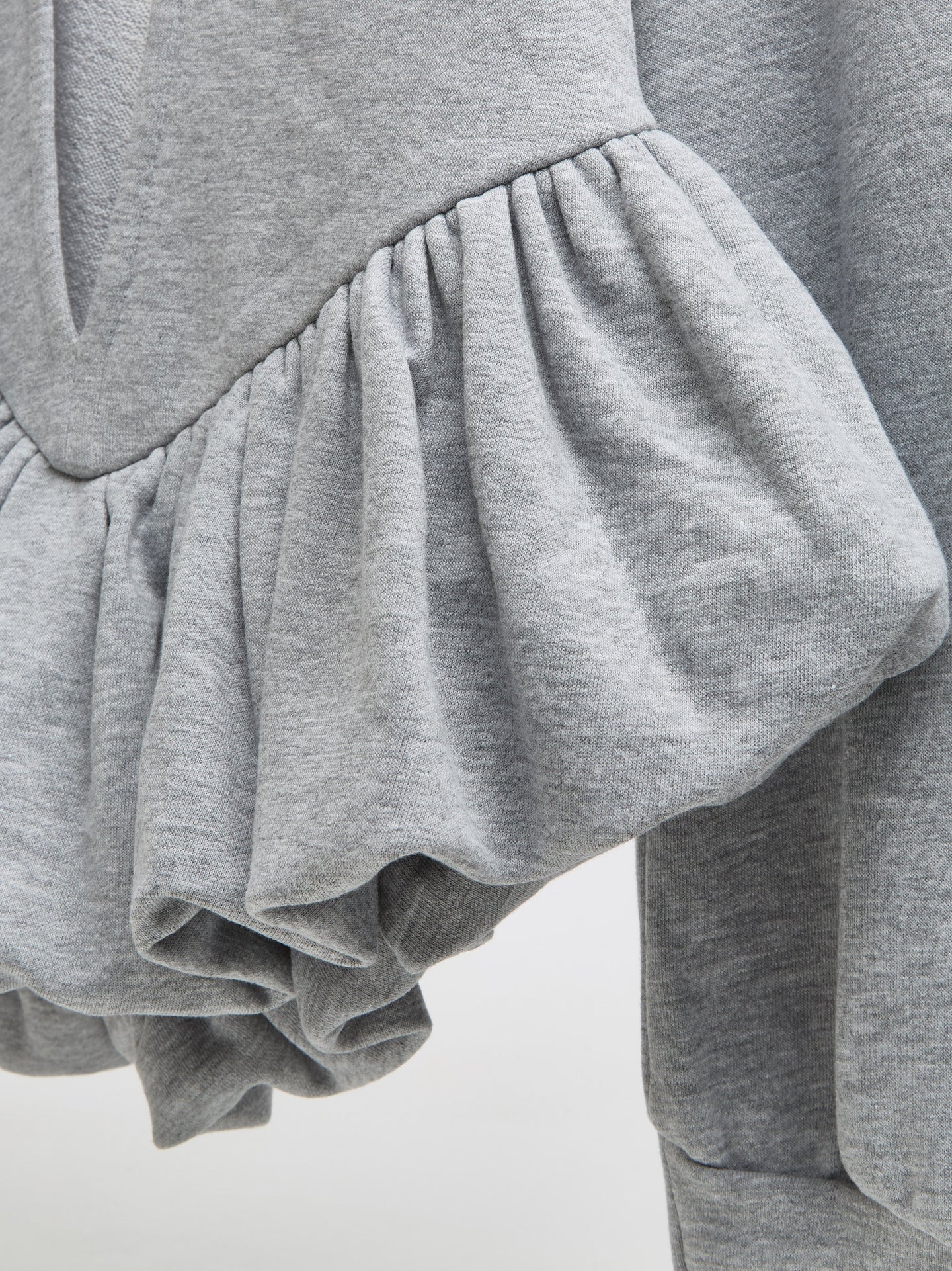 Irina Cut-Out Hoodie in Grey Melange