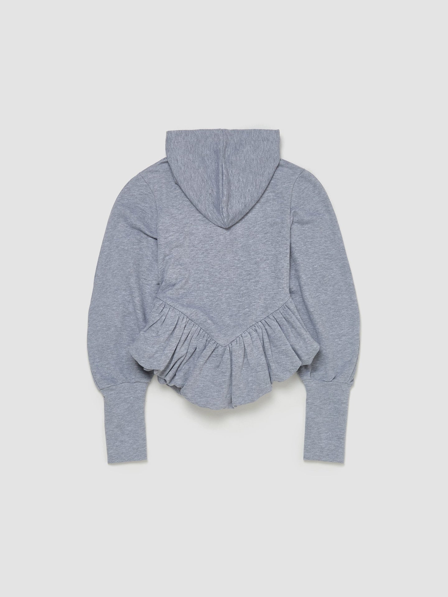 Irina Cut-Out Hoodie in Grey Melange