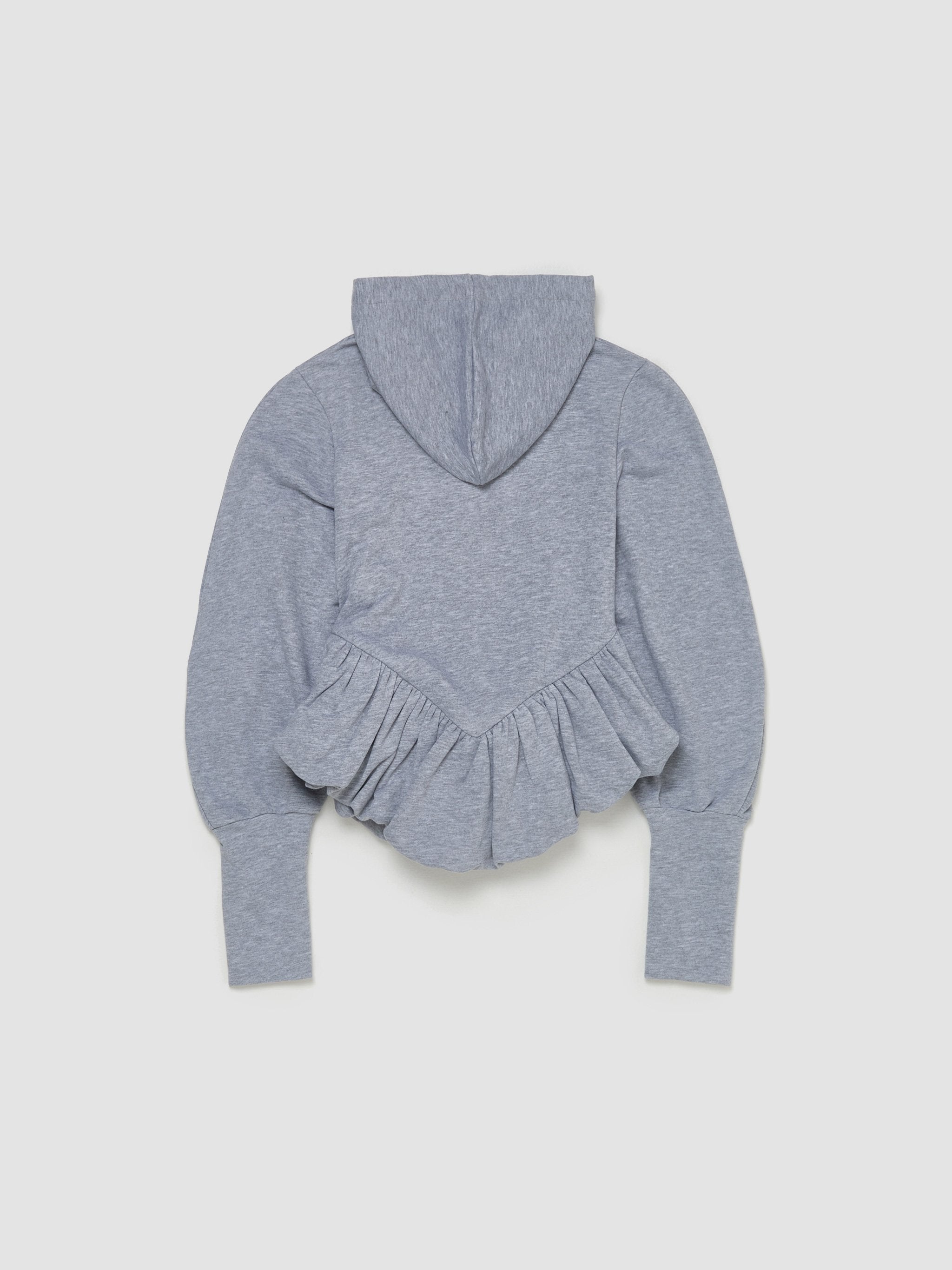 Irina Cut-Out Hoodie in Grey Melange