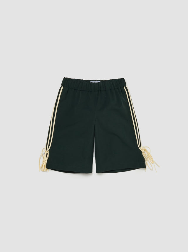 Giada Bow Shorts in Forest Green