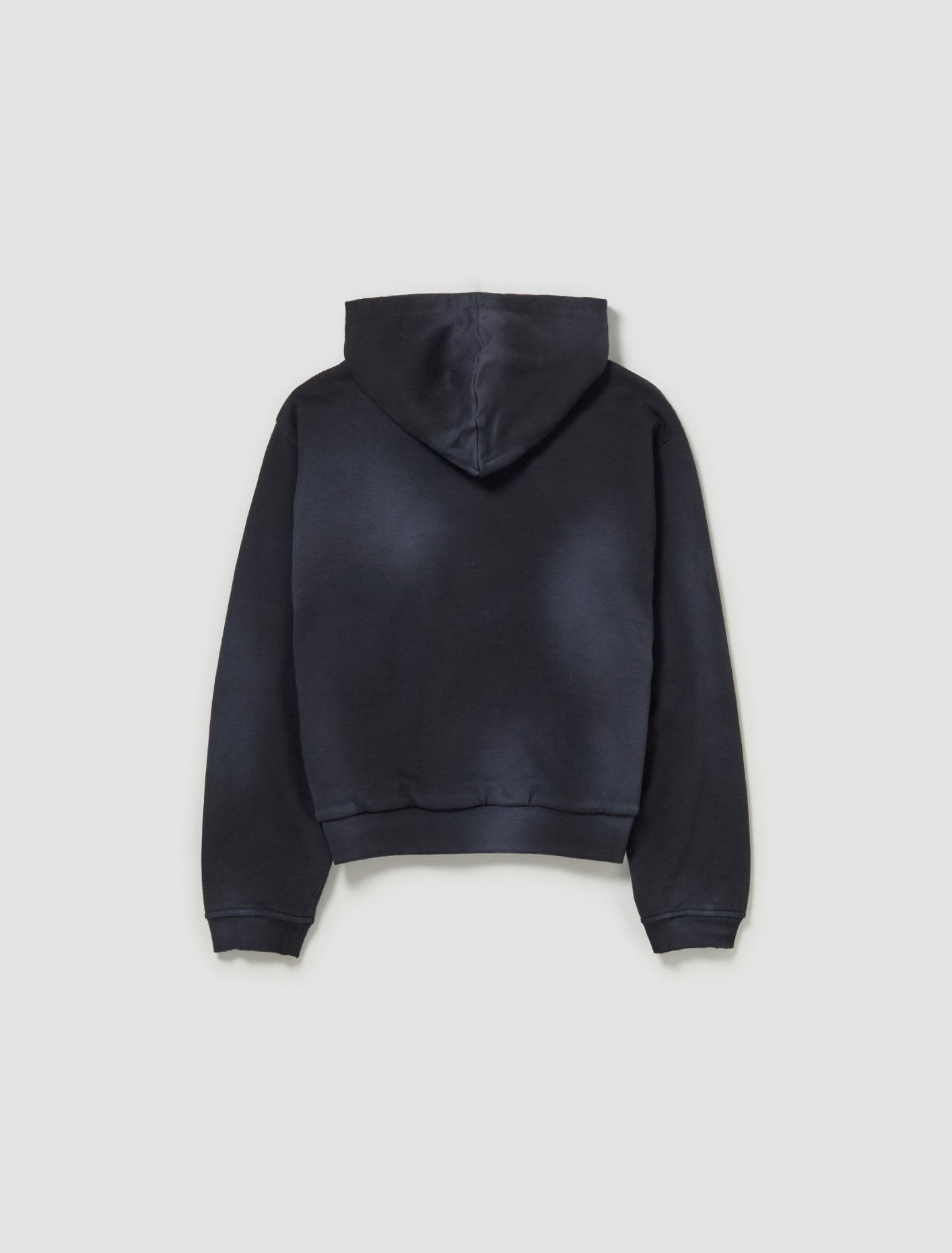 Full-Zip Hoodie in Washed Out Black