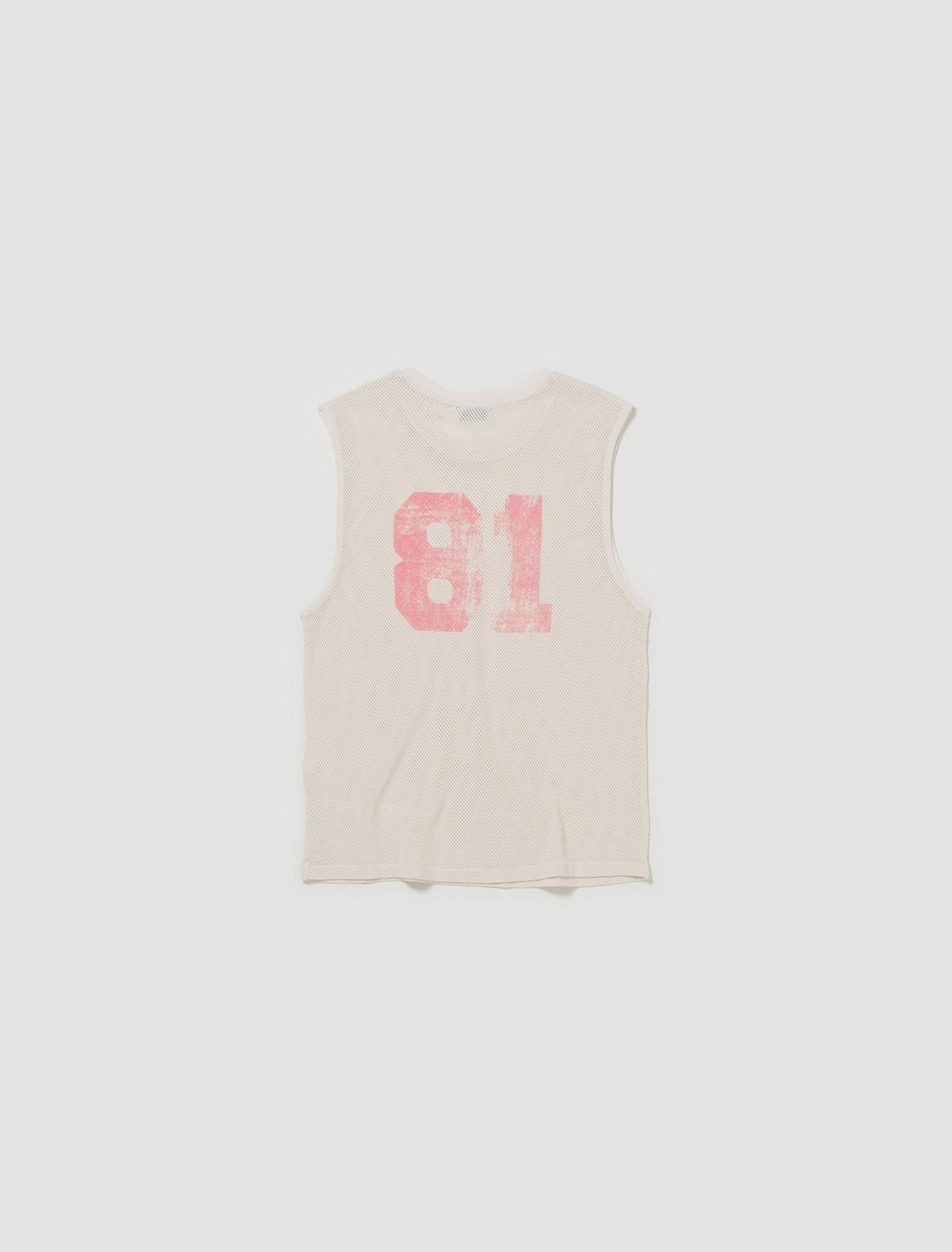 Mesh Jersey Top in Pearl White