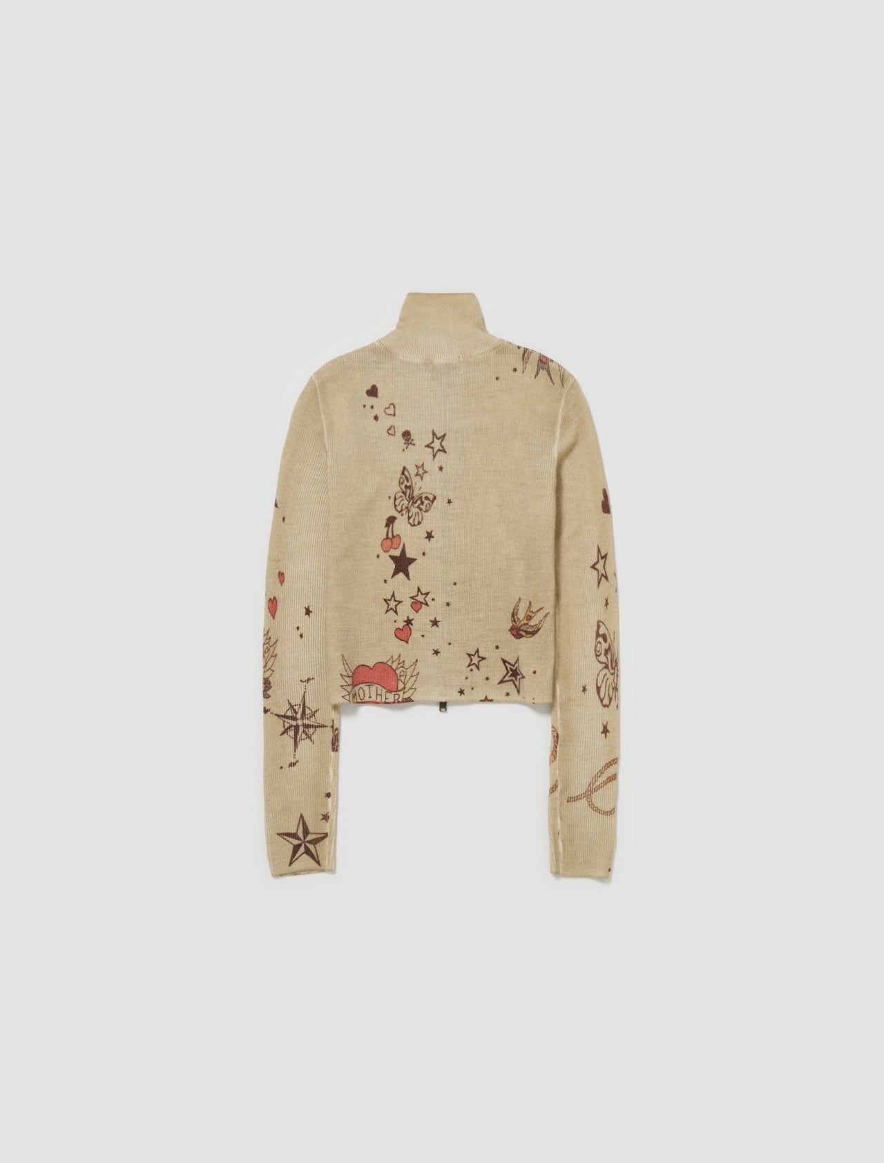 Printed Sweater in Grayson Tan