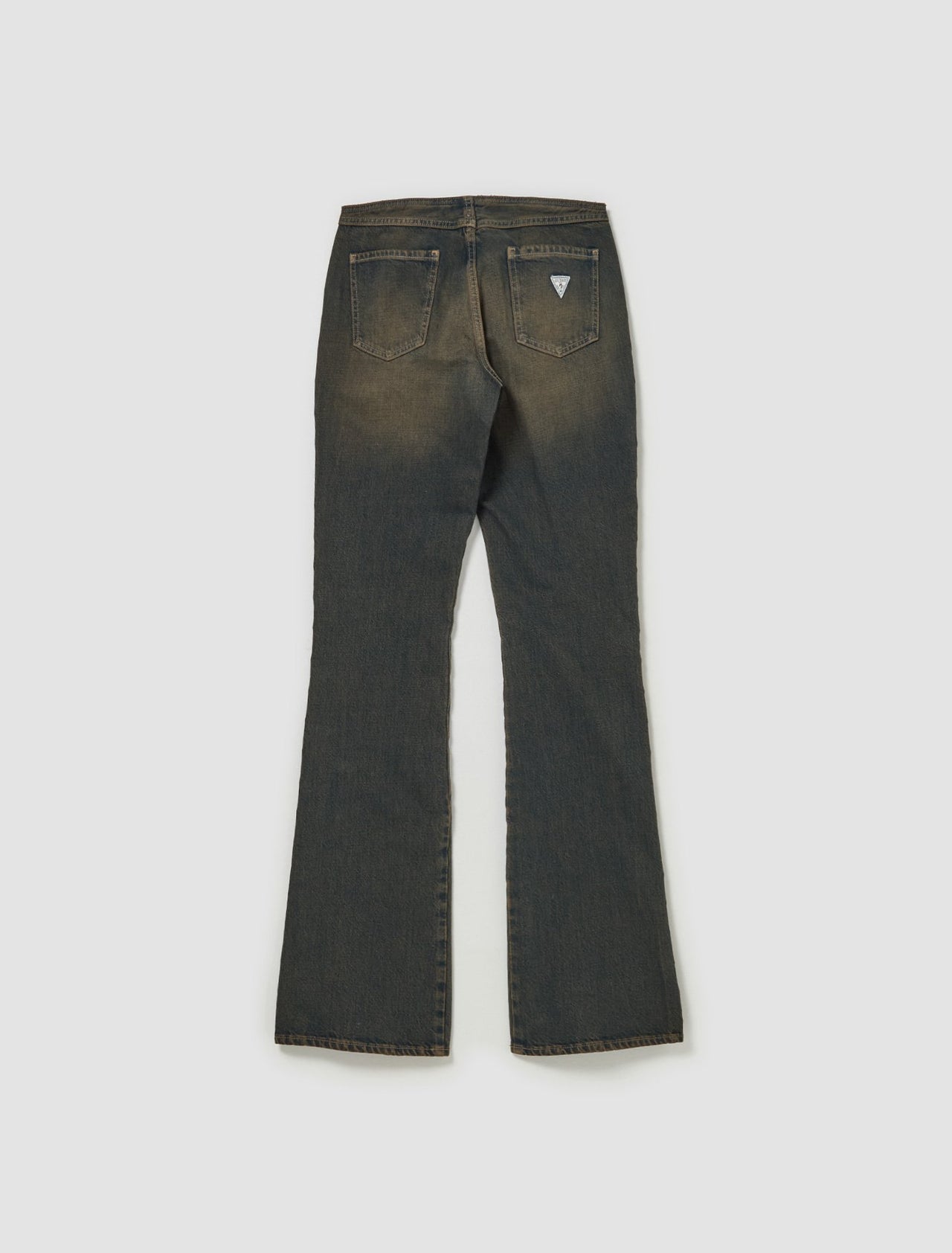 Eyelet Lowrise Denim Pants in Tinted Indigo Wash