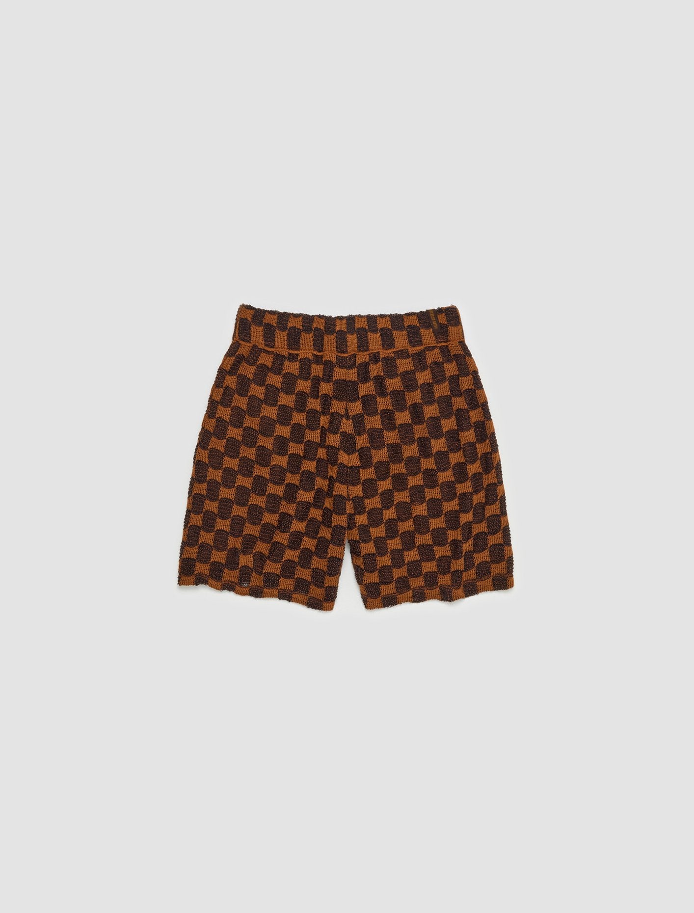 Checkered Shorts in Brick