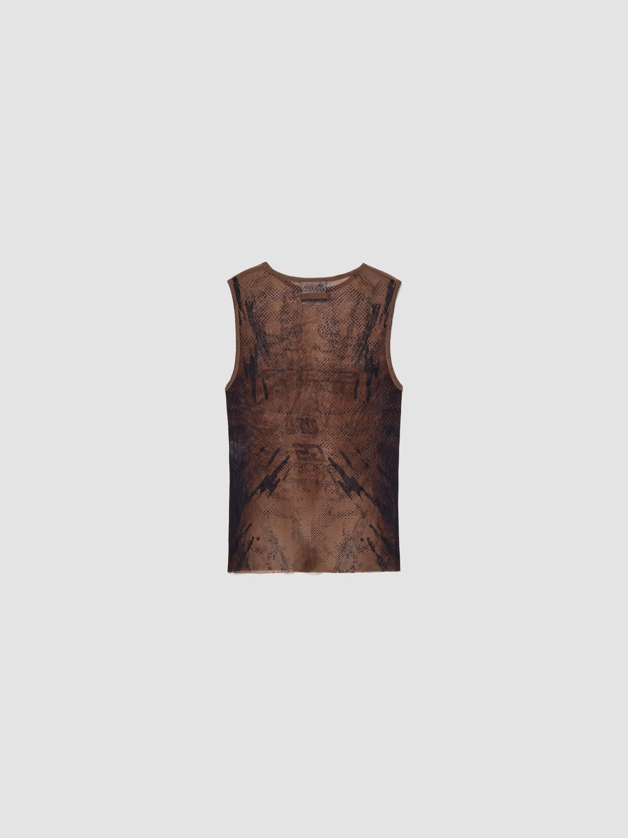 x Shayne Oliver Mesh Tank Top in Dark Nude