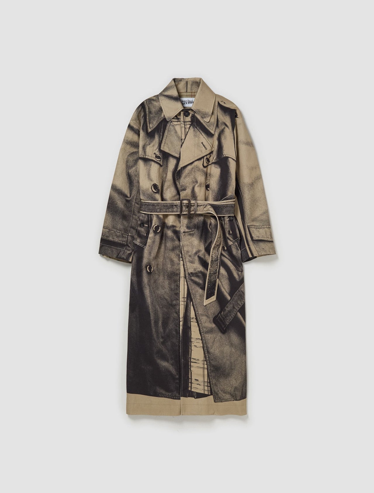 Trompe L'Œil Trench Coat in Sand