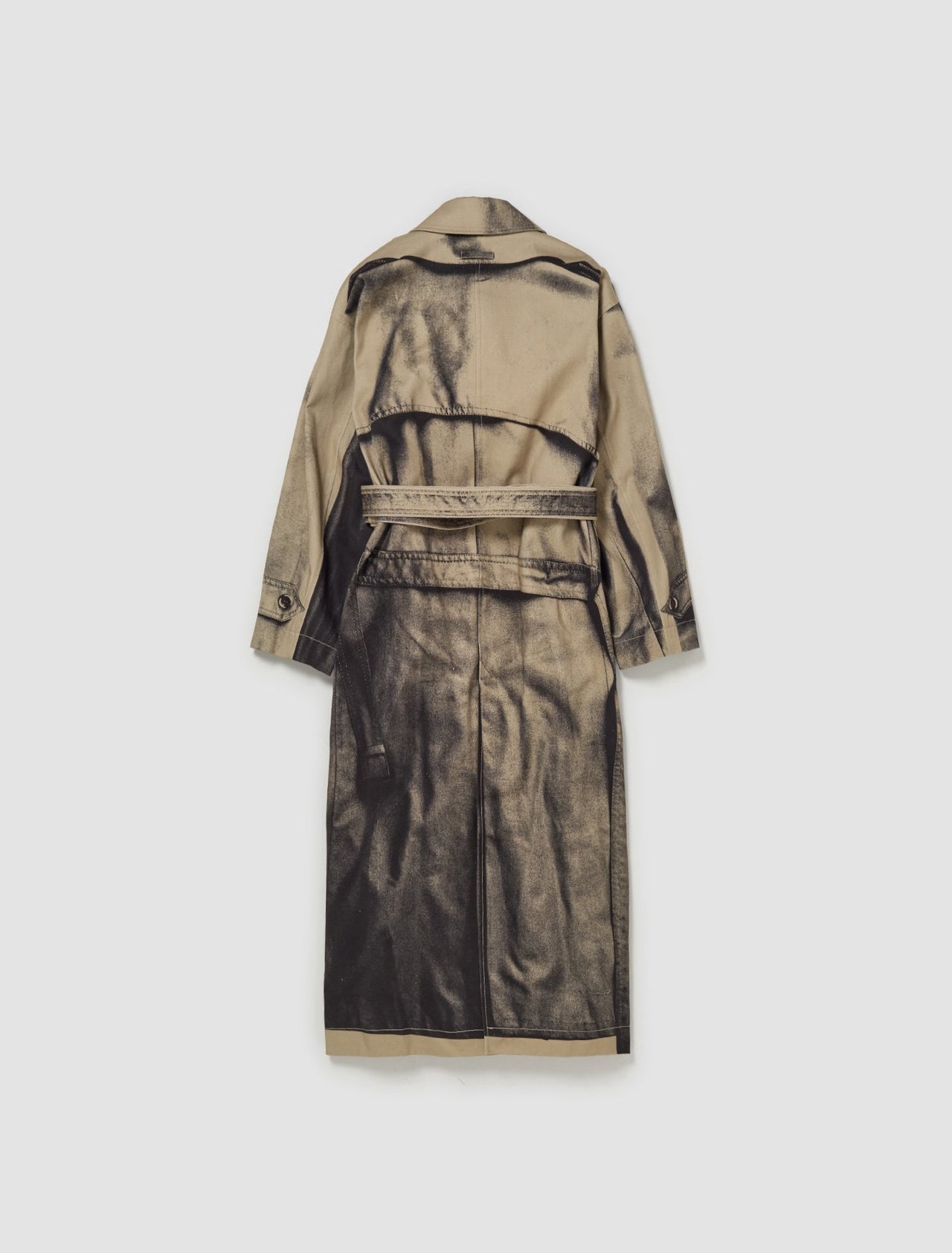 Trompe L'Œil Trench Coat in Sand