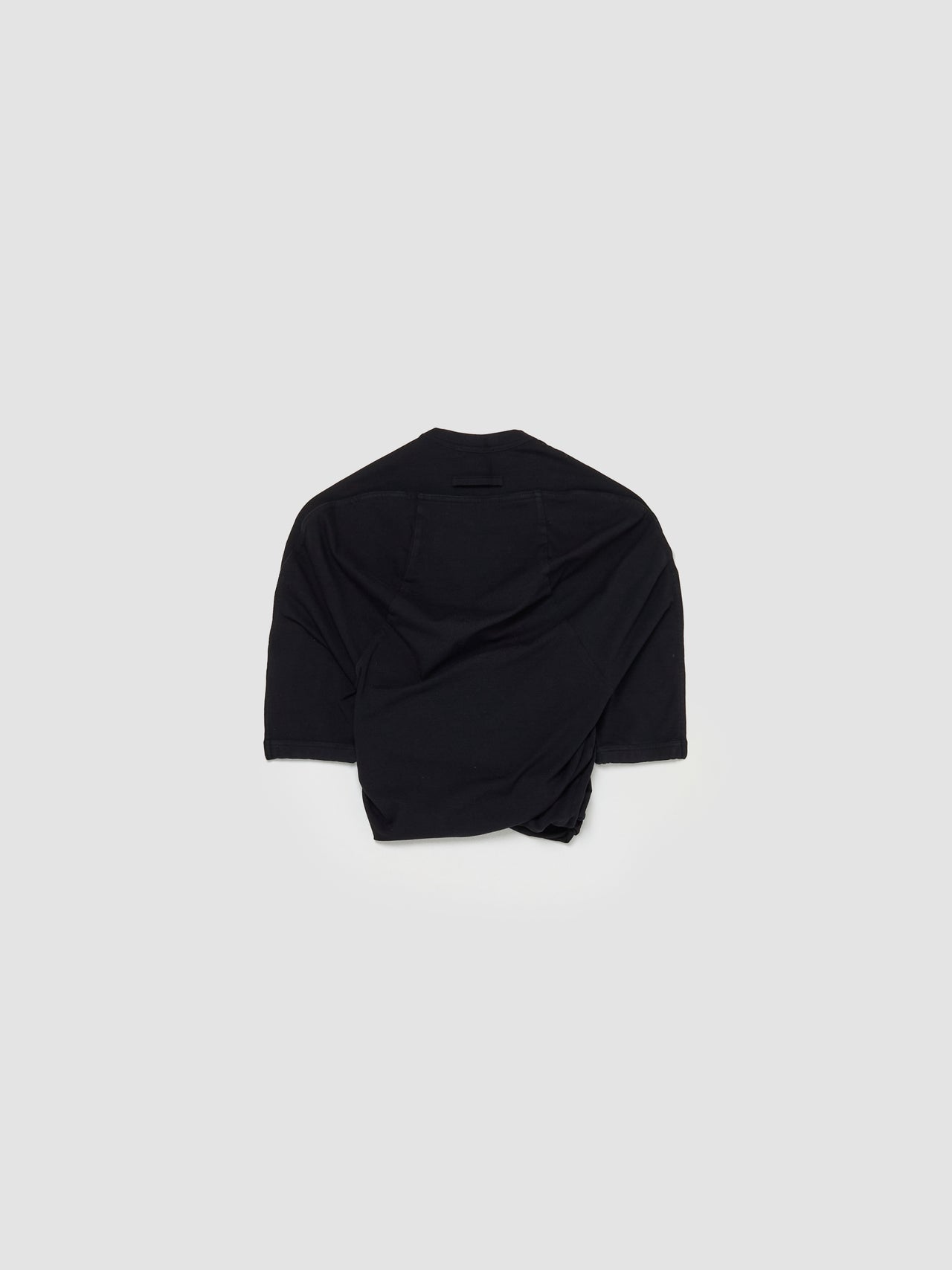 x Shayne Oliver Twisted Jersey Breast Ringer Tee in Faded Black