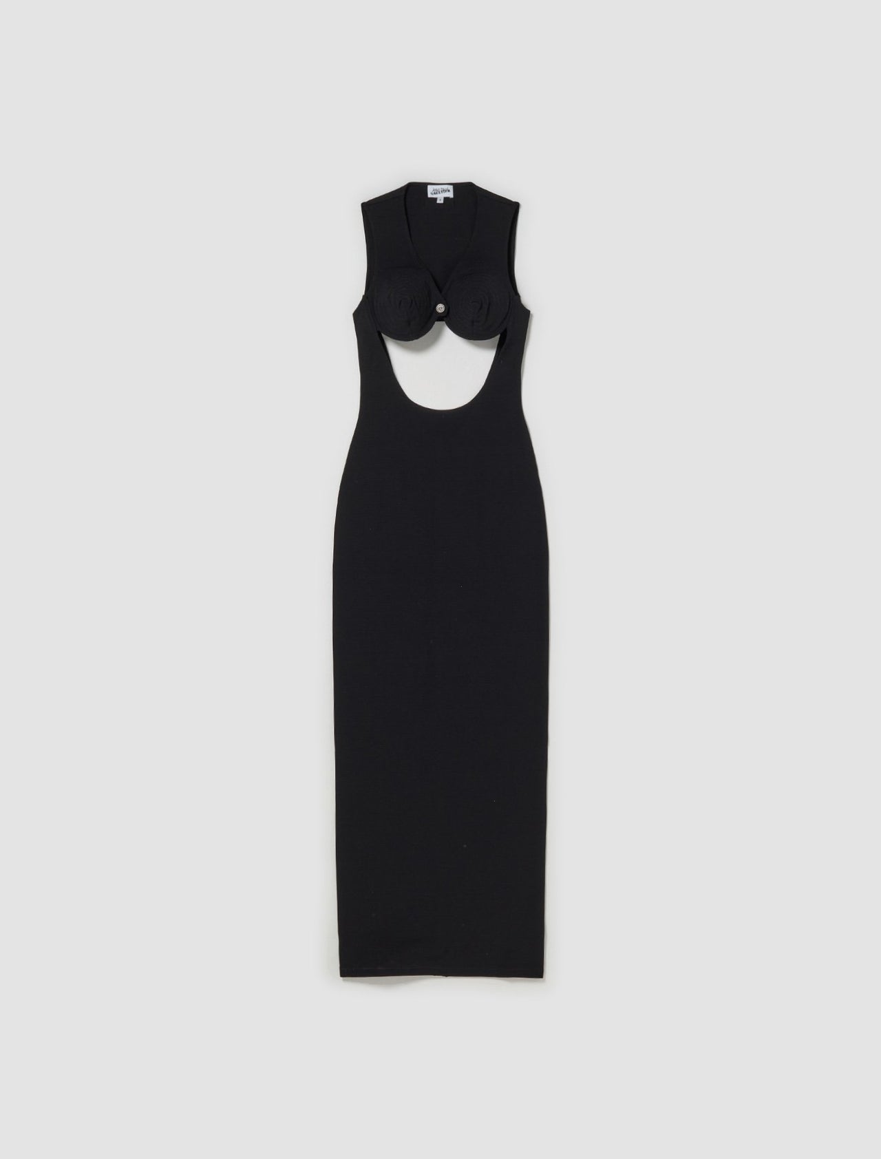 Madonna Inspired Long Jersey Dress in Black