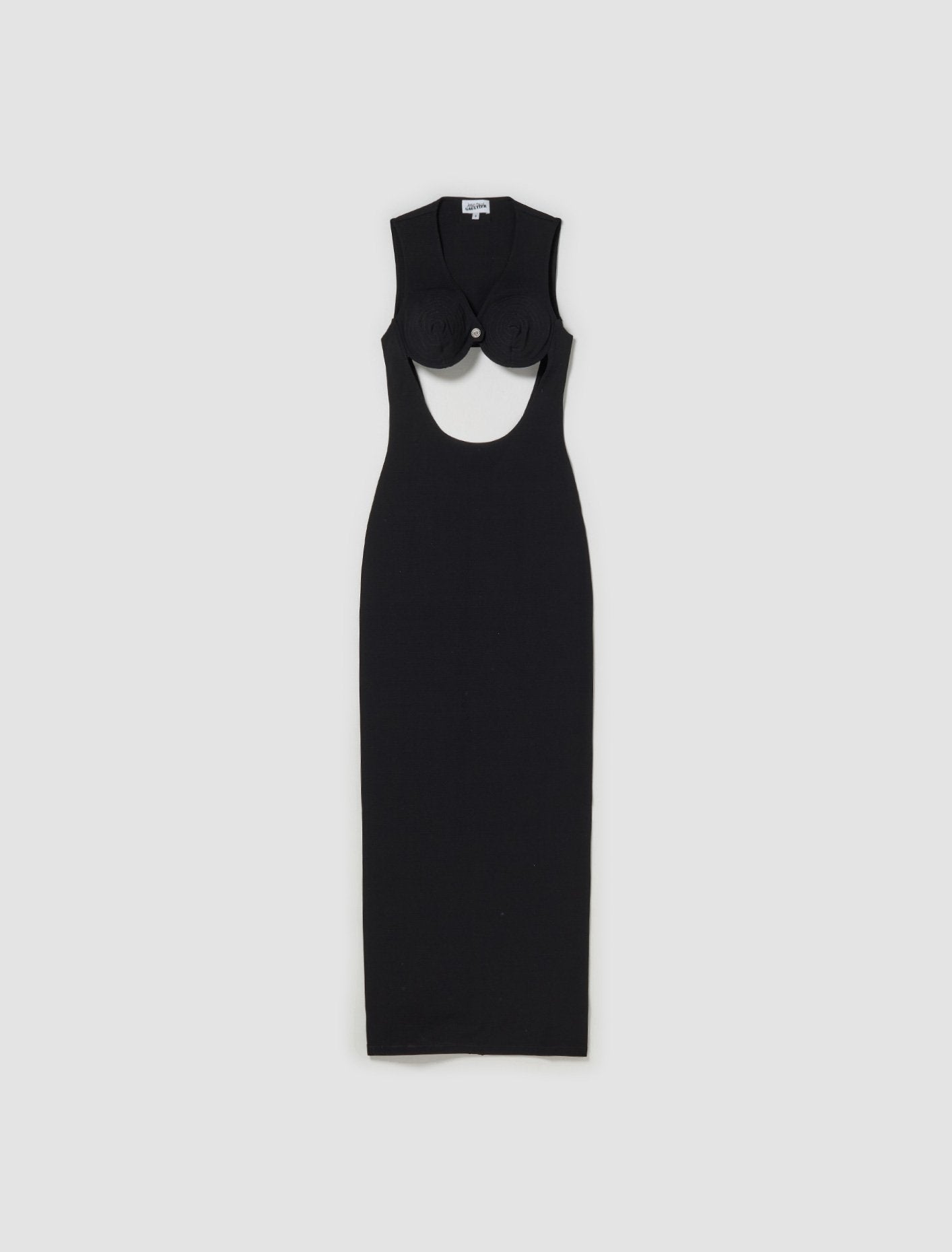 Madonna Inspired Long Jersey Dress in Black