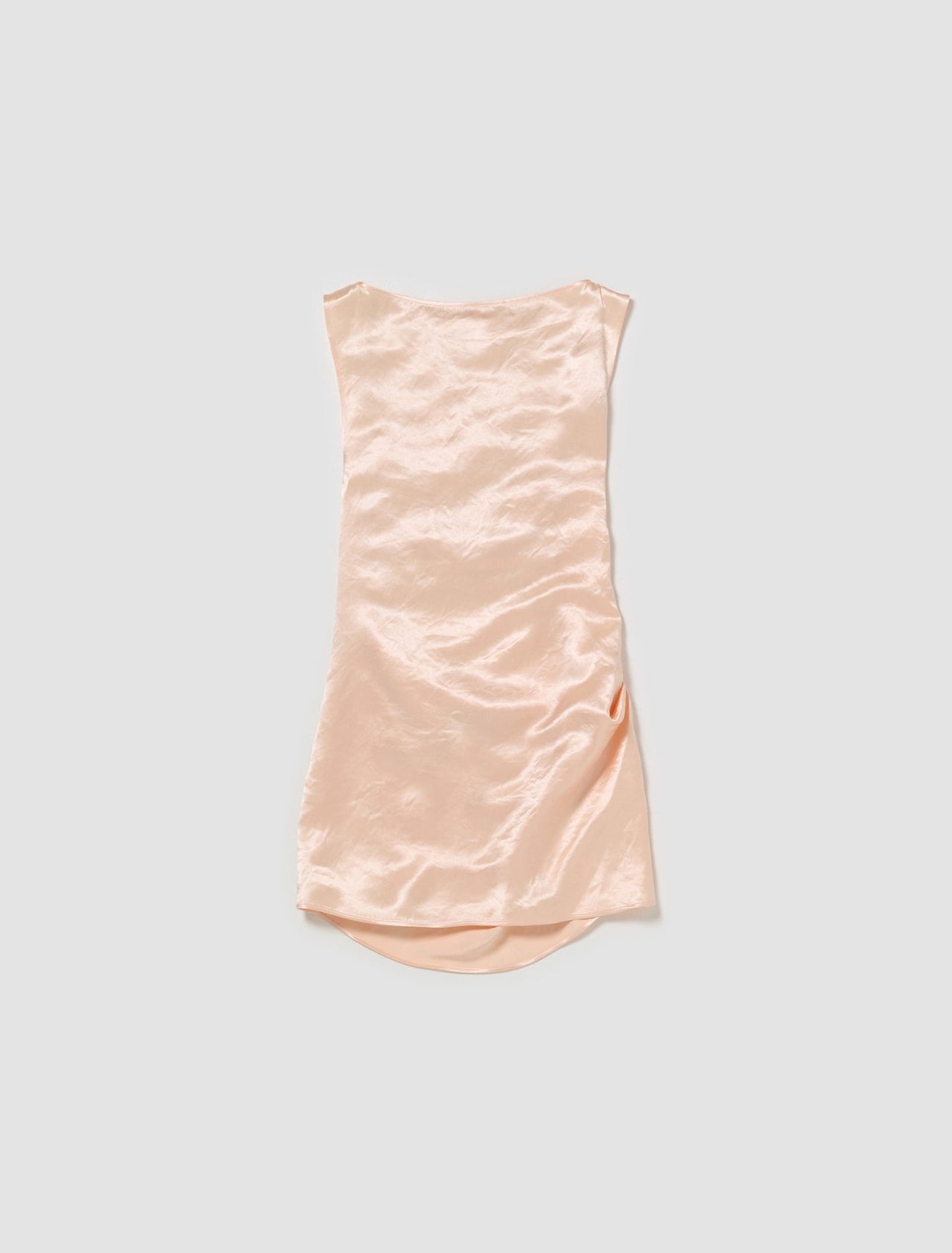 Satin Short Dress in Salmon