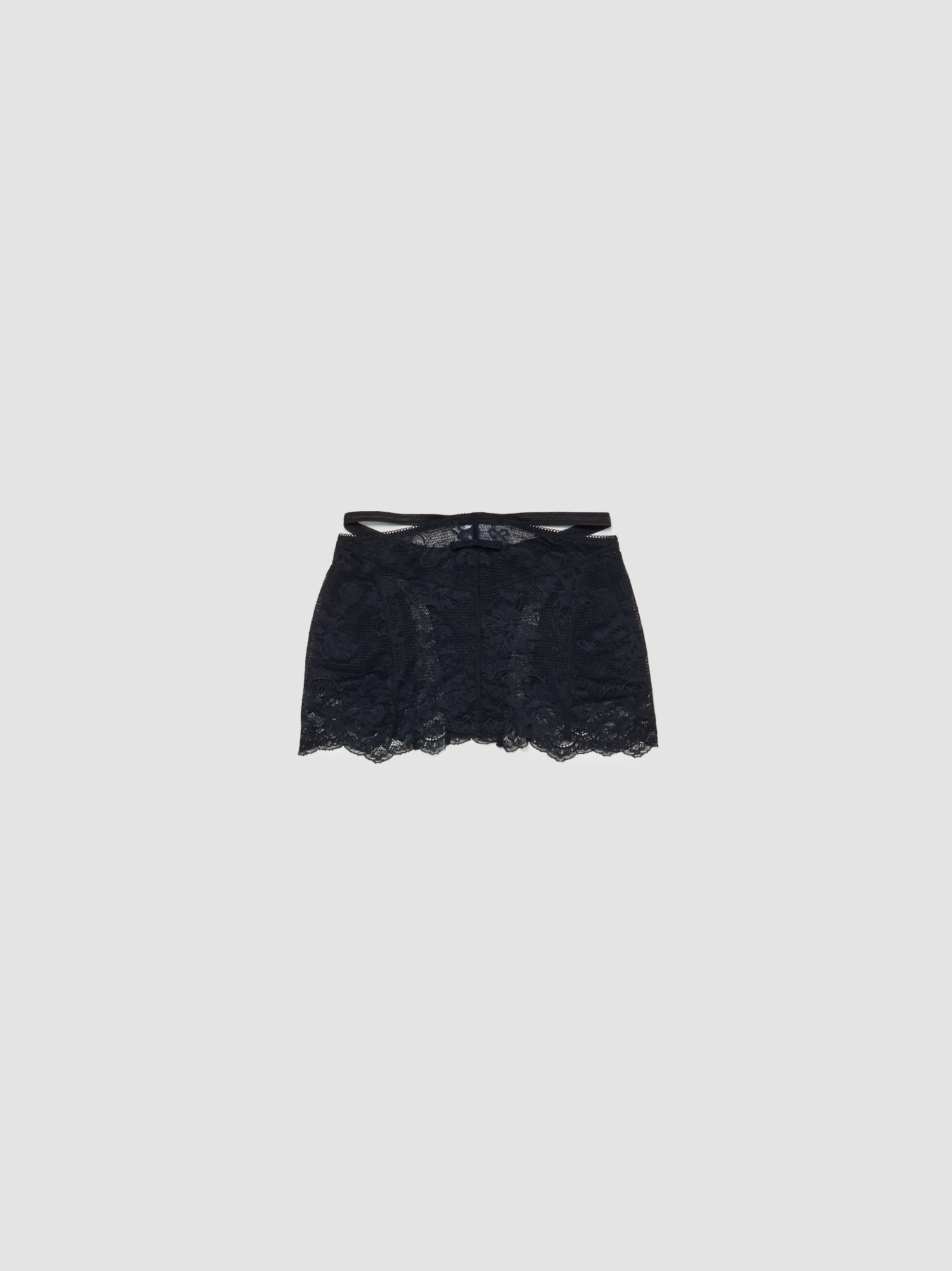 x Shayne Oliver Lace Skirt in Black